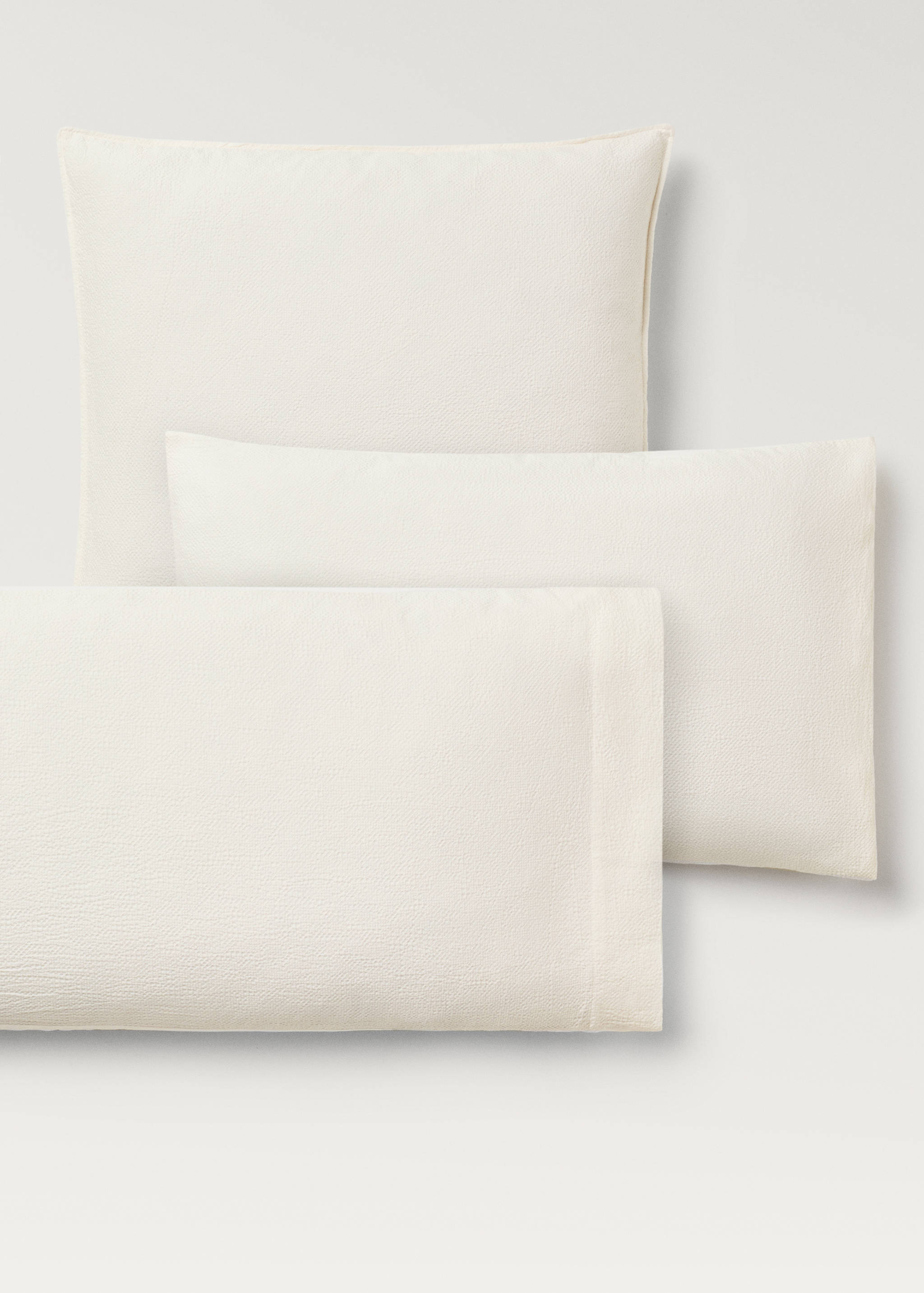 Two textured cotton percale pillowcases 60x60 cm - Details of the article 4