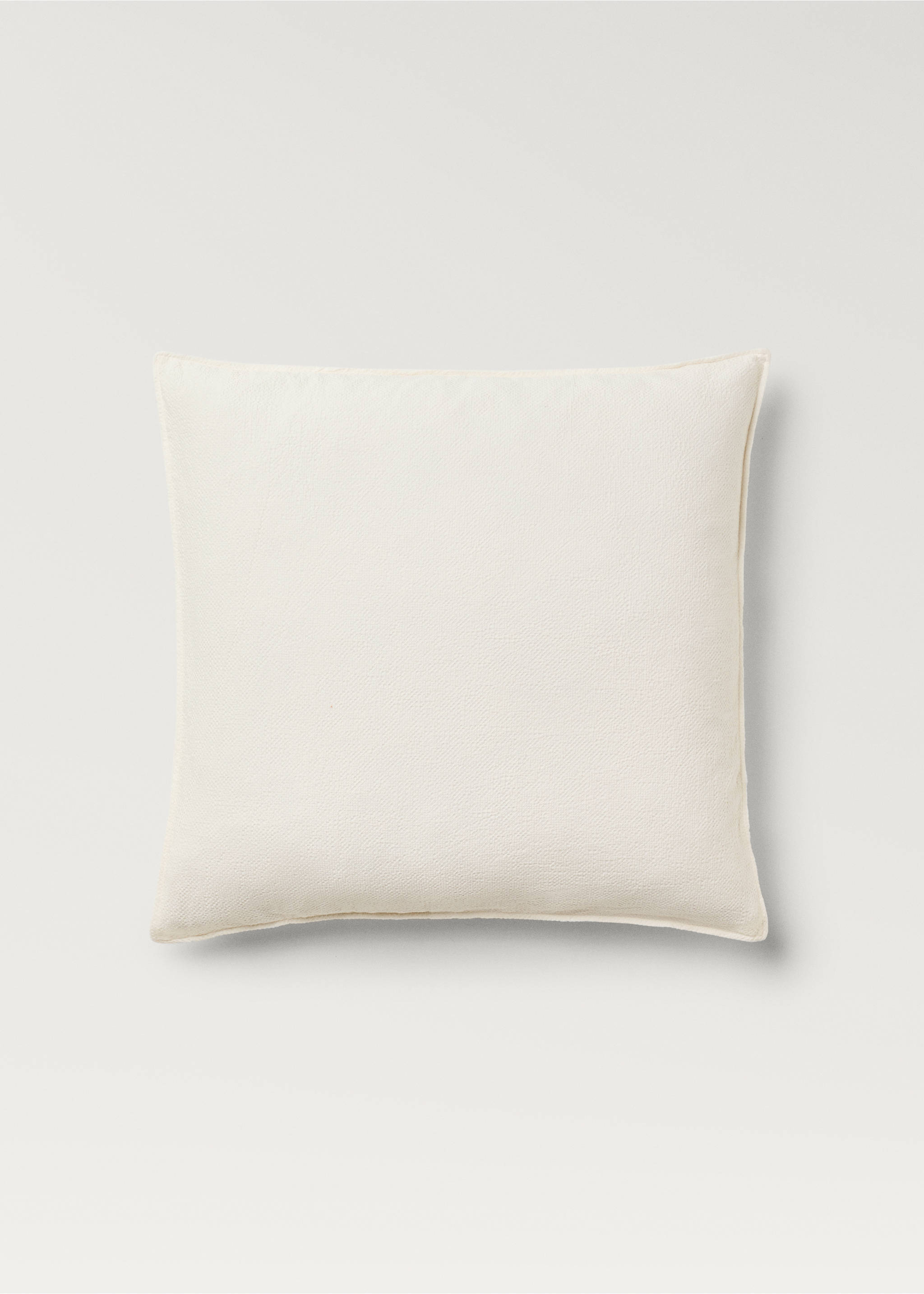 Two textured cotton percale pillowcases 60x60 cm - Article without model, Ecru. Ref: 87013034-00.