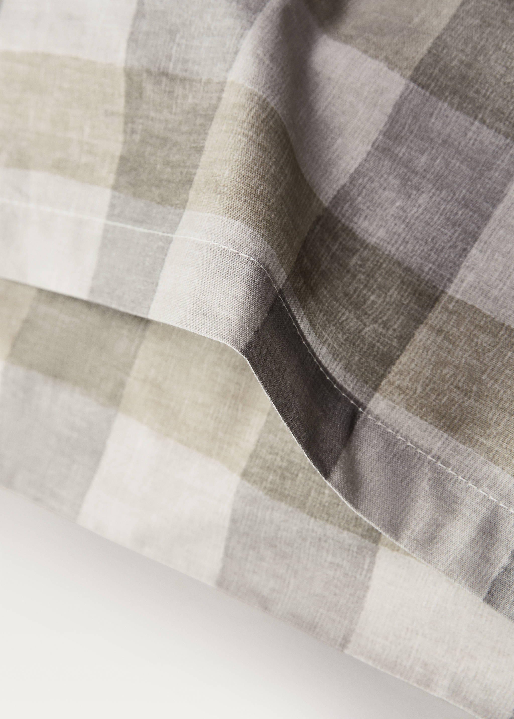 Dva kostkované bavlněné perkálové povlaky na polštáře 50x75 cm - Detail zboží 1