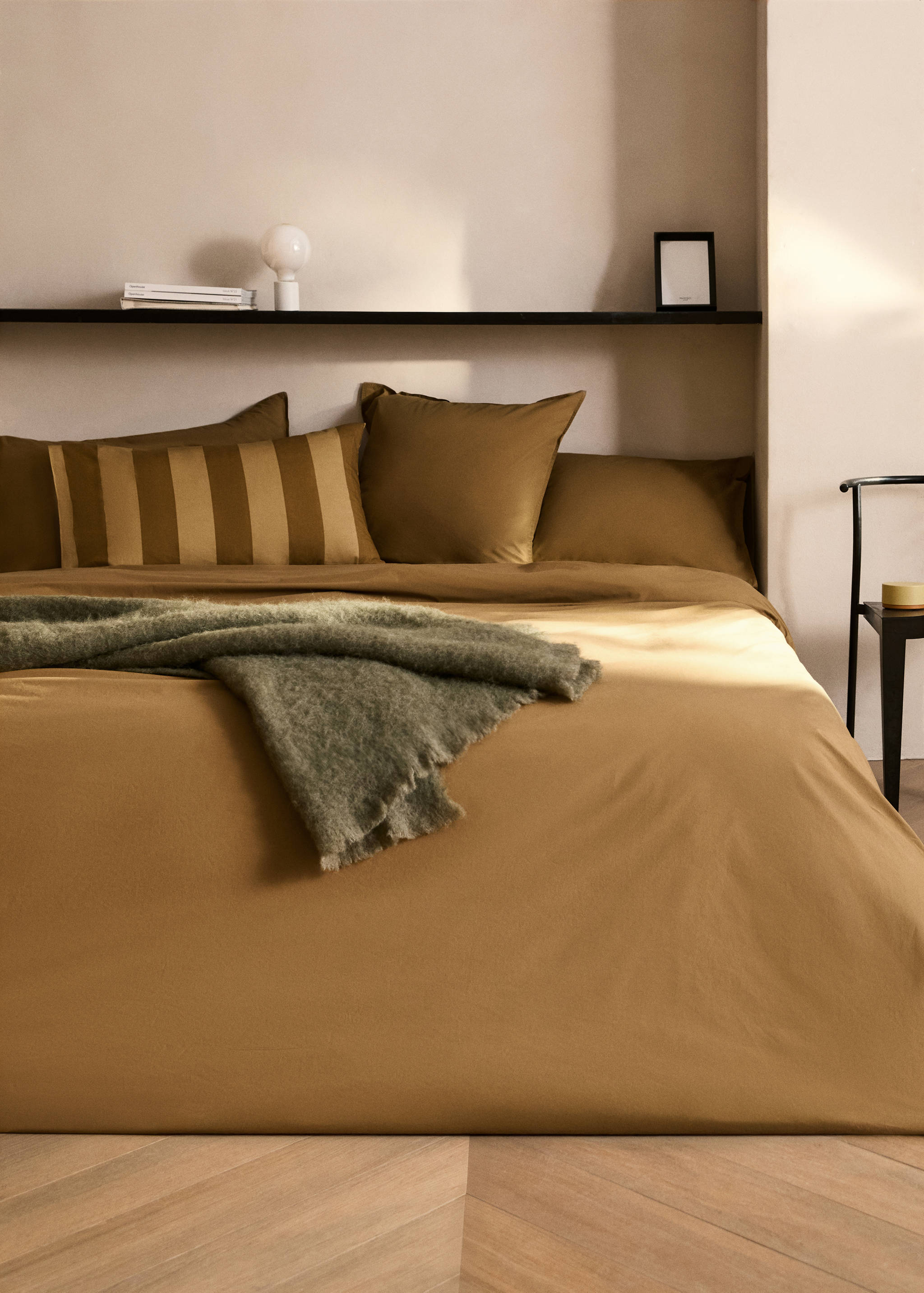 Παπλωματοθήκη από βαμβακερή ποπλίνα με διπλό γαζί για κρεβάτι 90 εκ - Γενικό πλάνο