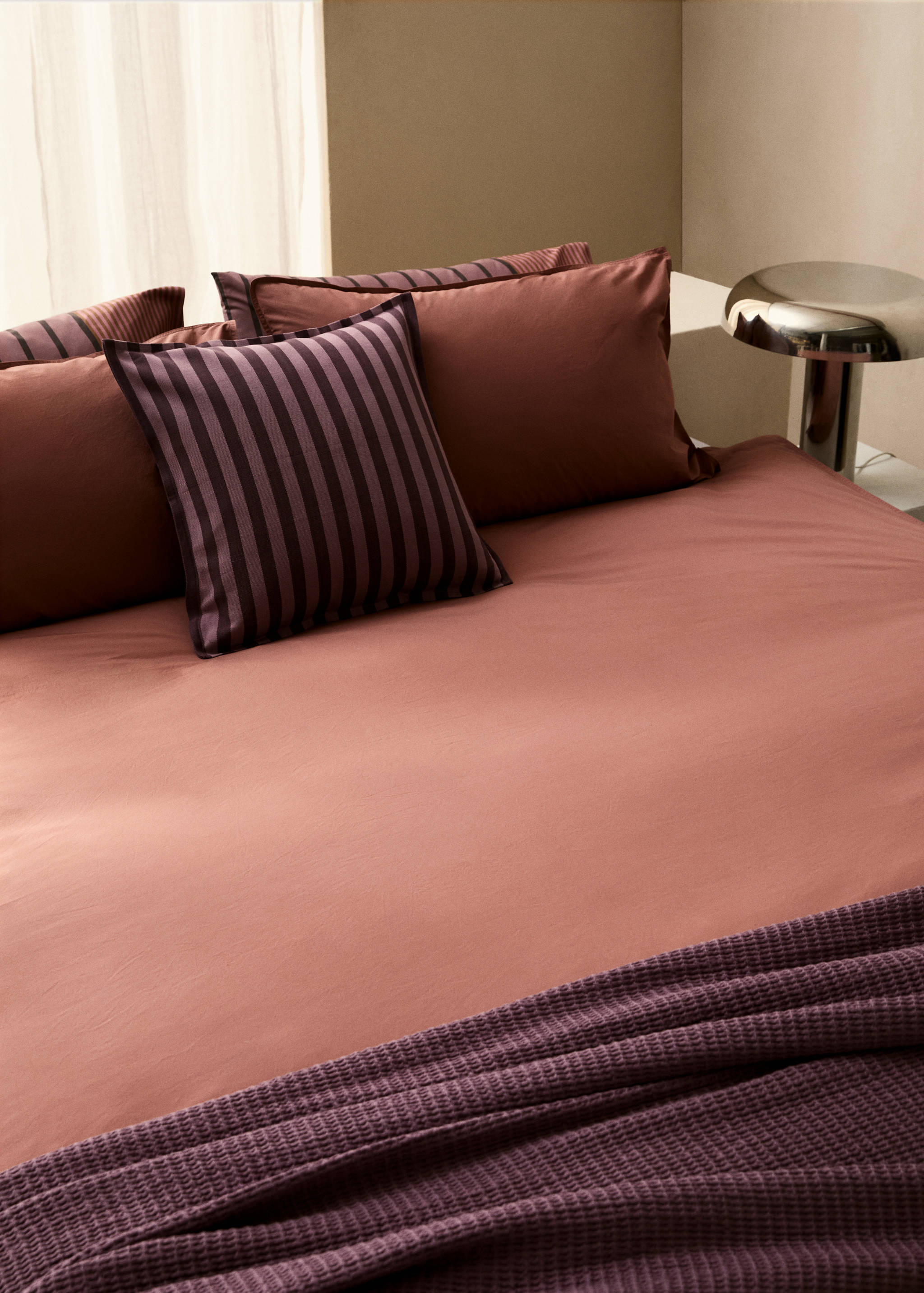 Funda nórdica algodón popelín doble pespunte cama 135/140 cm - Detalle del artículo 8