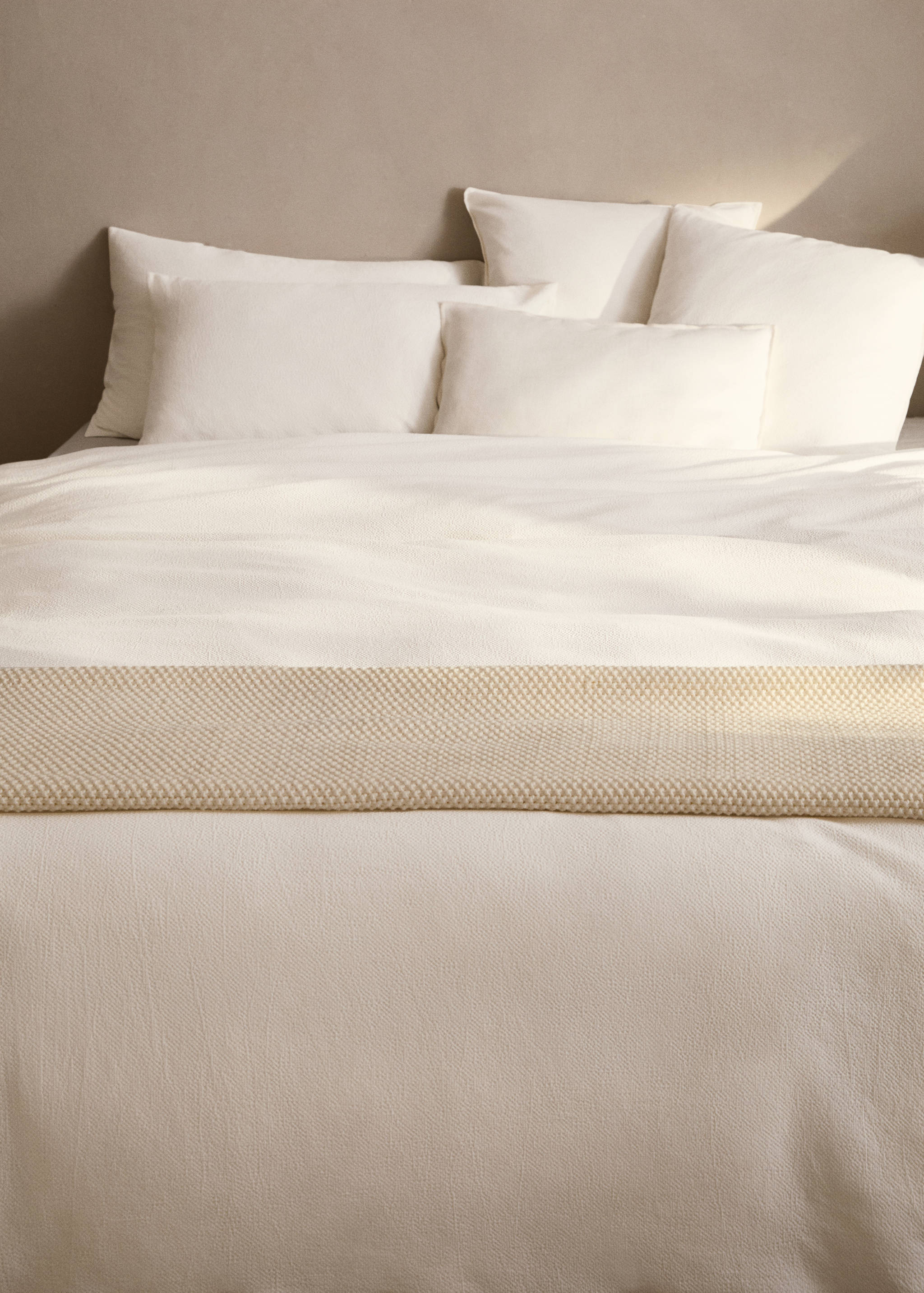 Percale cotton textured duvet cover Single bed - Details of the article 7