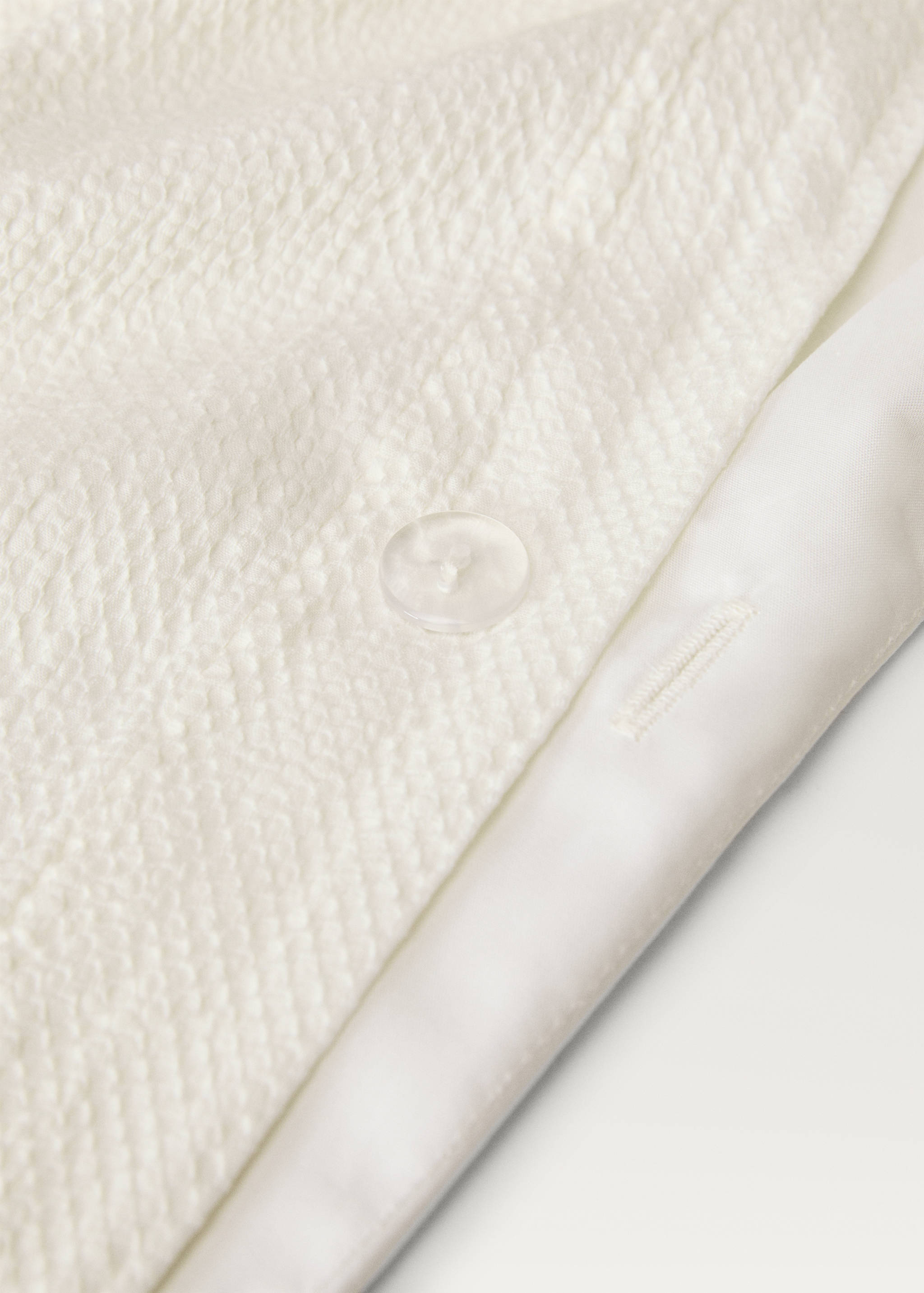 Percale cotton textured duvet cover Single bed - Details of the article 2