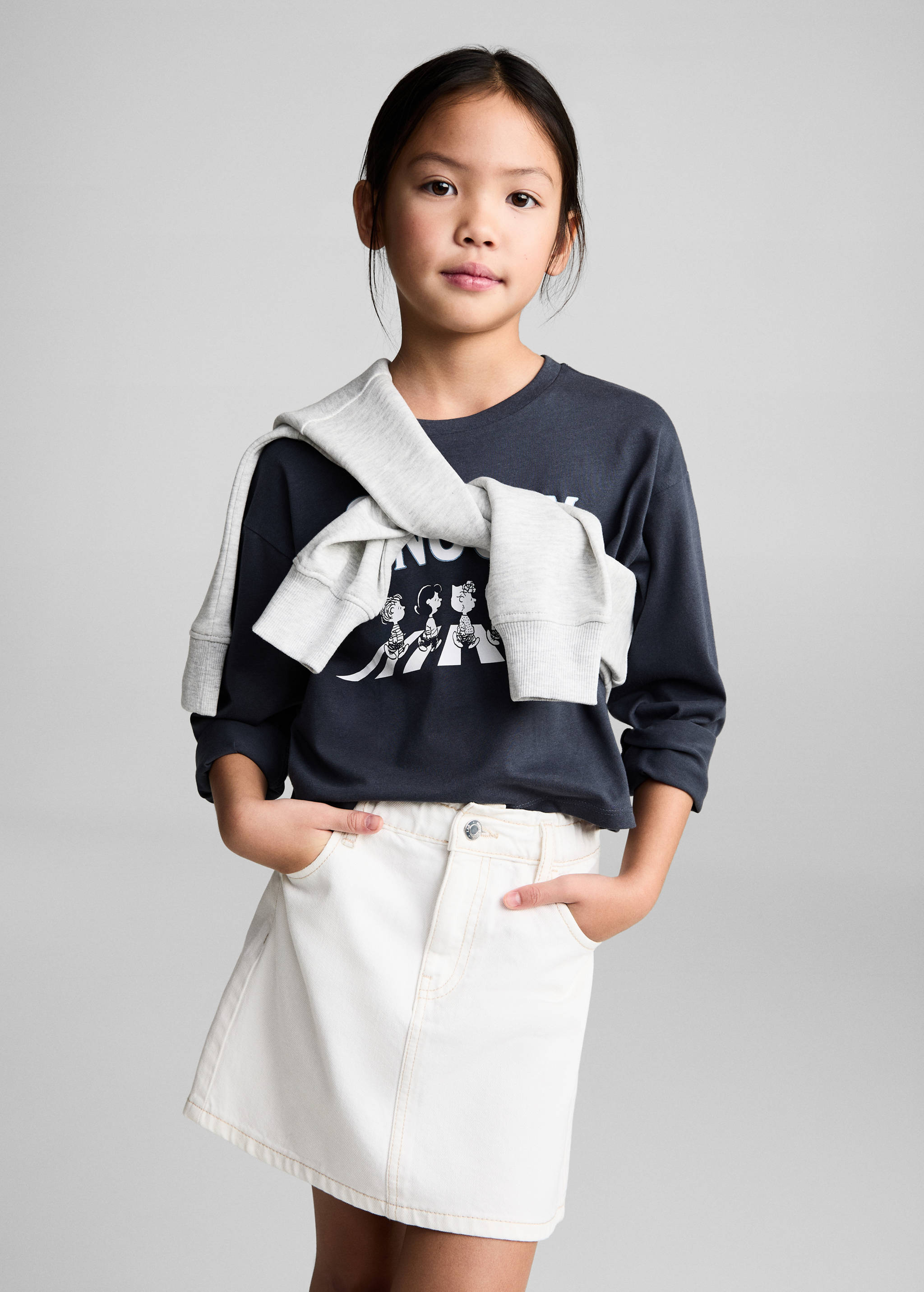 Denim mini-skirt - Medium plane