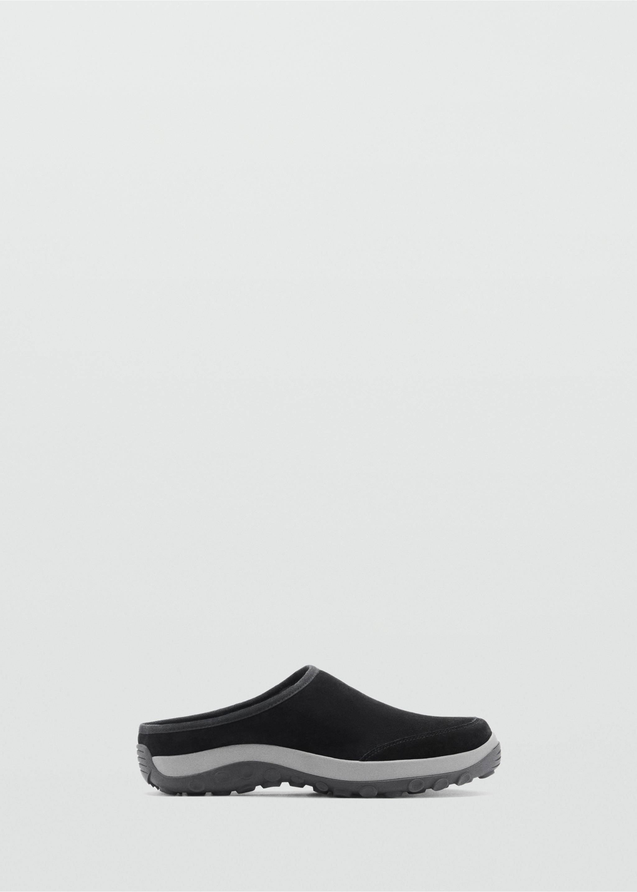 Leder-Clogs mit Tracksohle - Artikel ohne Model, Schwarz. Ref: 87013275-00.