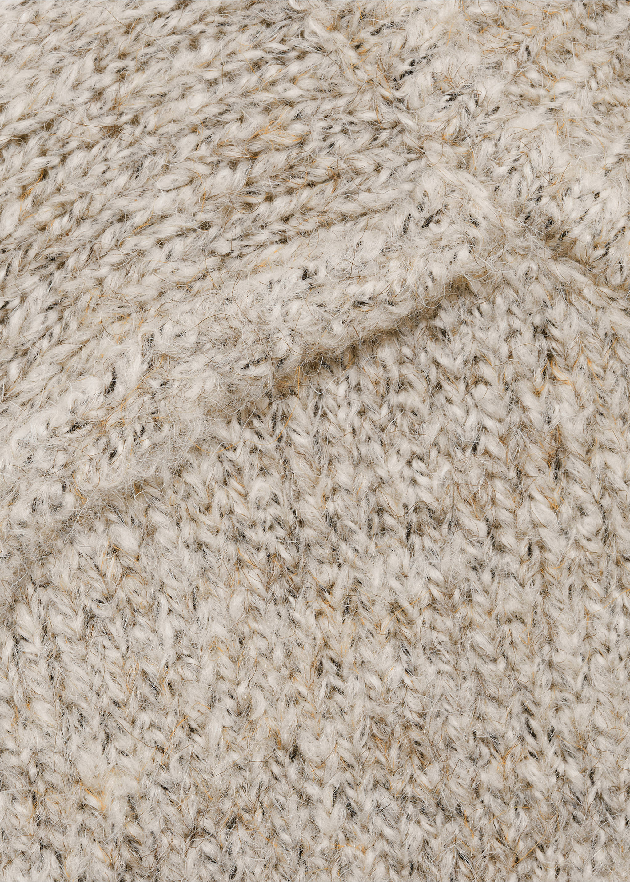 Stickad tröja perkinskrage - Detaljer om artikeln 8, Sand. Ref: 87013277-00.