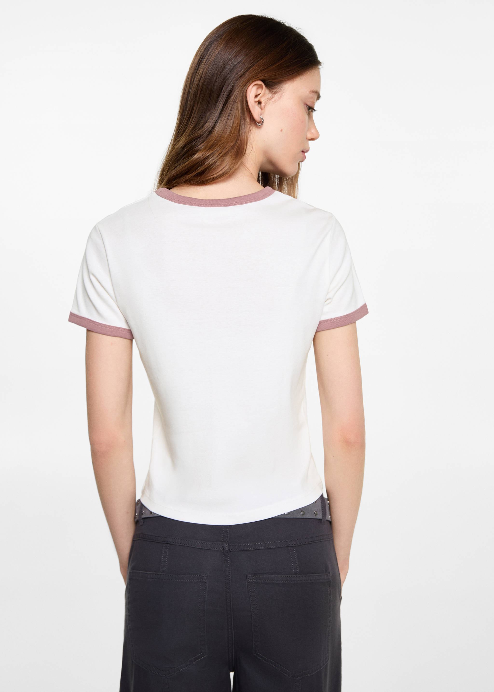 Camiseta crop mensaje - Reverso del artículo