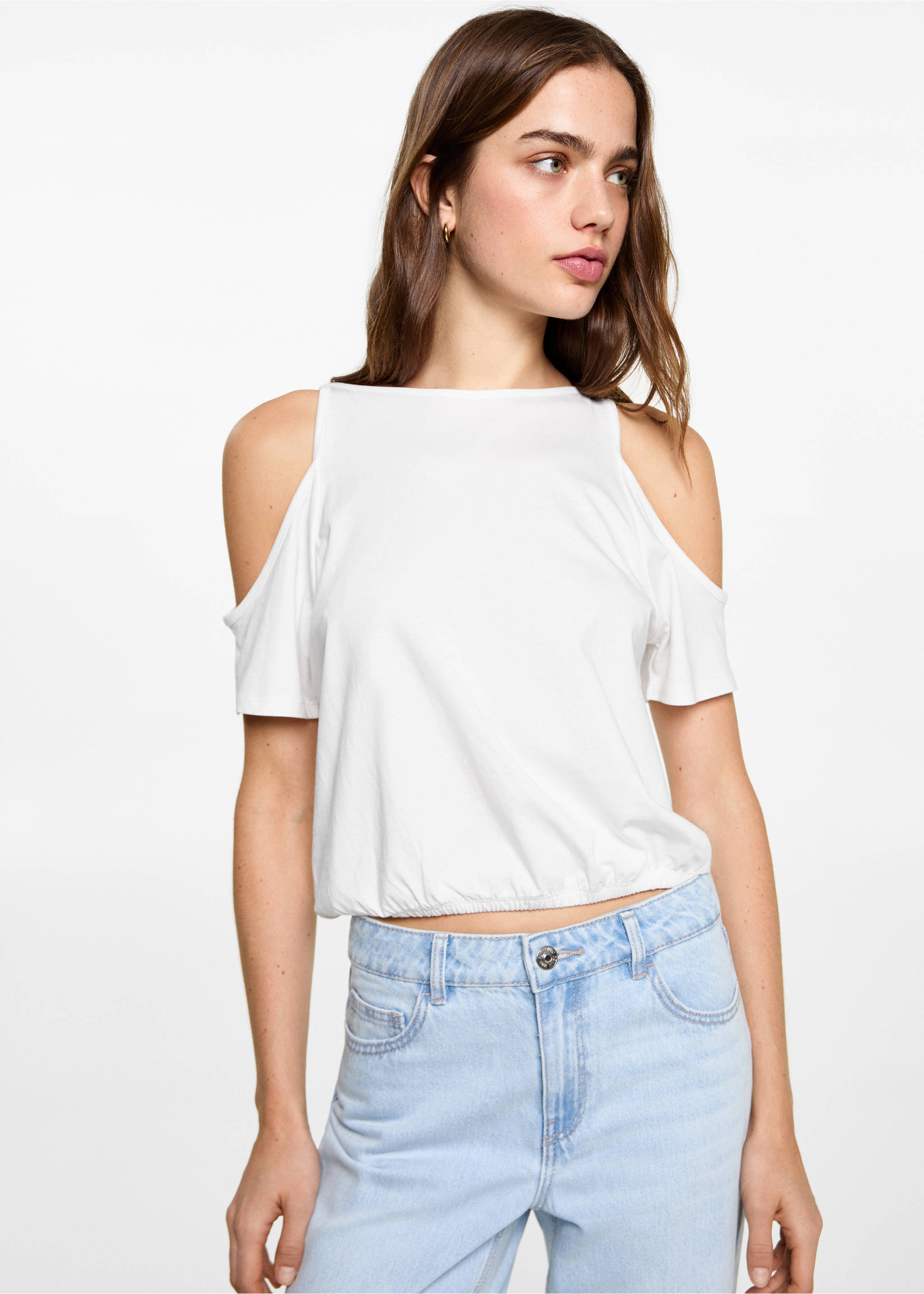 Cut-out t-shirt - Medium plane, Off White. Ref: 87013280-00.