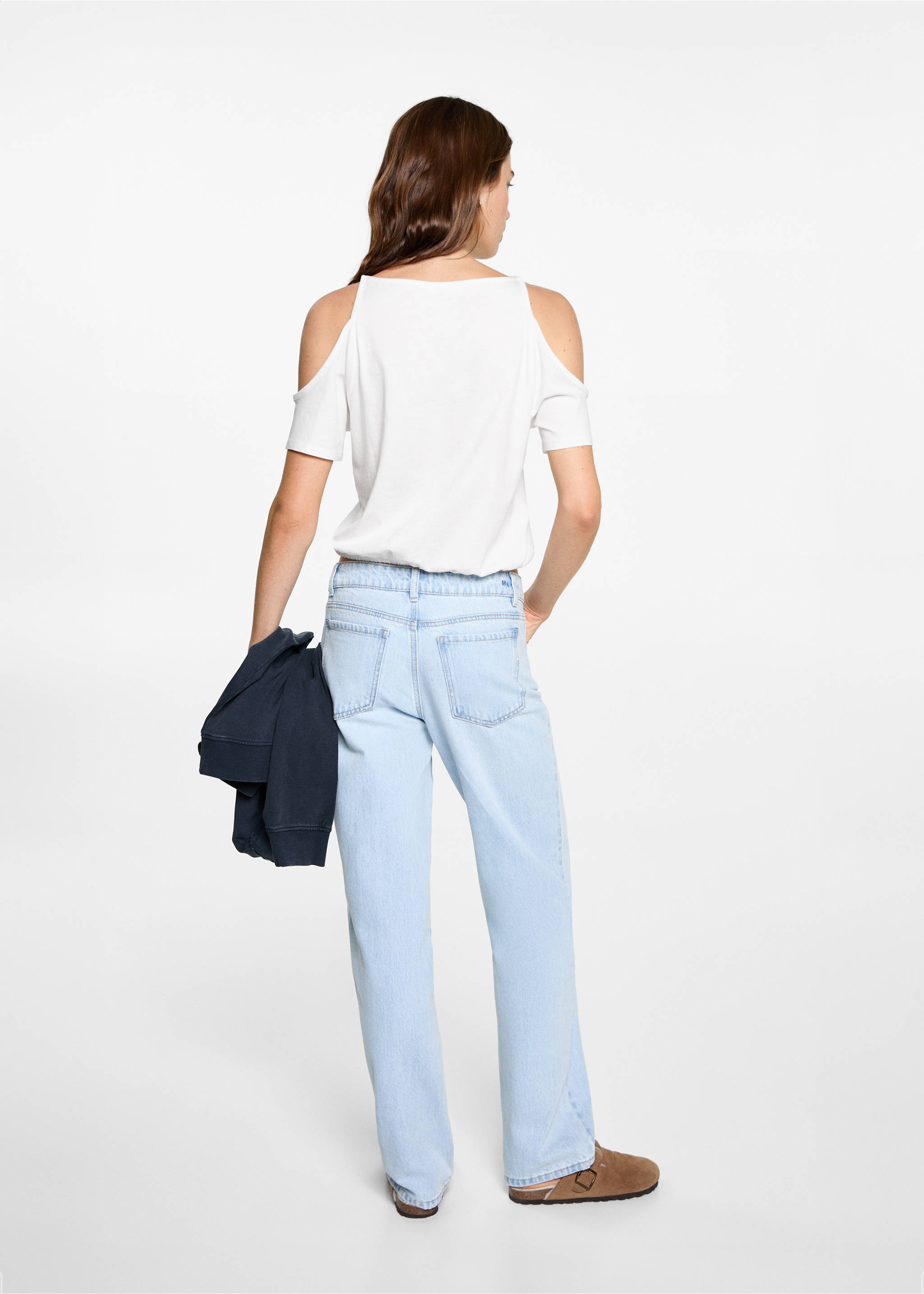 Cut-out t-shirt - Reverse of the article, Off White. Ref: 87013280-00.