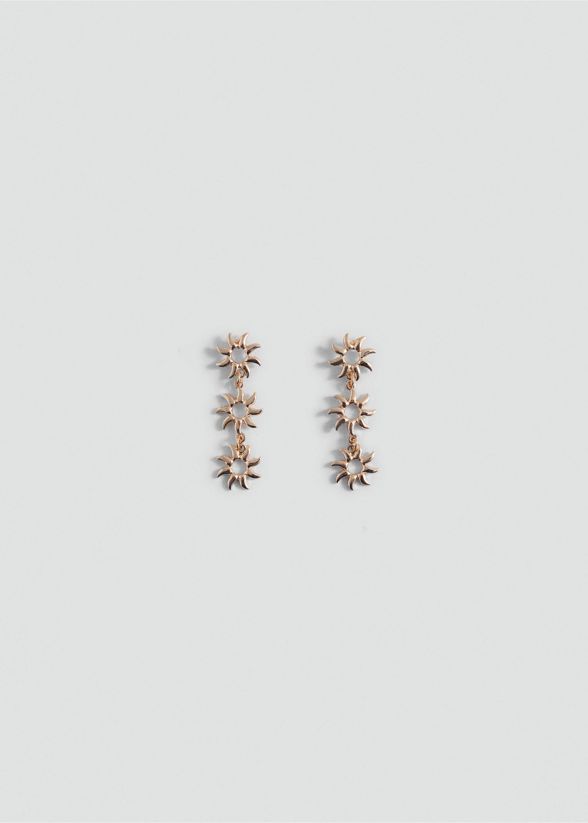 Long sun earrings - Article without model, Gold. Ref: 87013291-00.