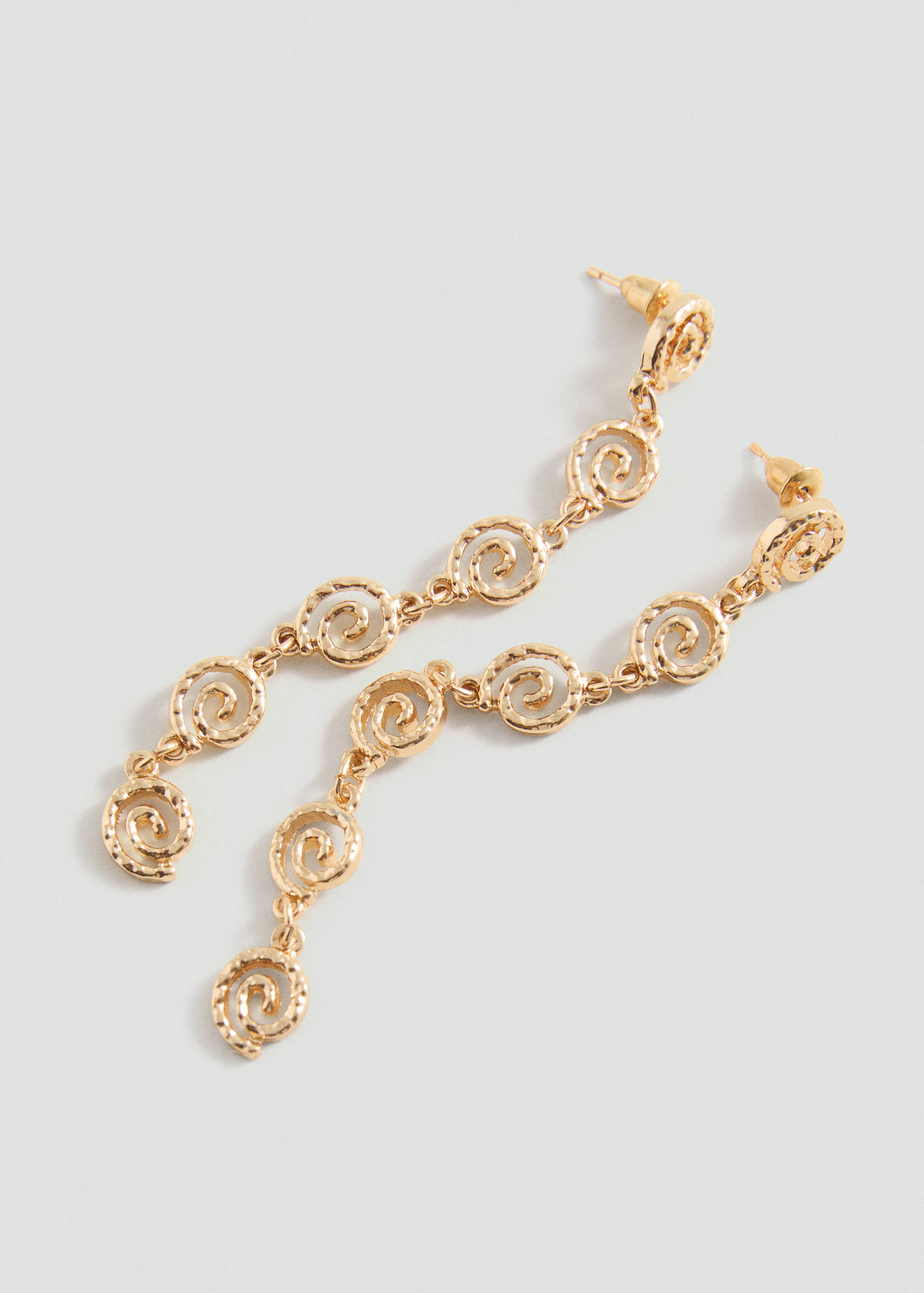 Lange Ohrringe in Spiral-Optik - Mittlere Ansicht