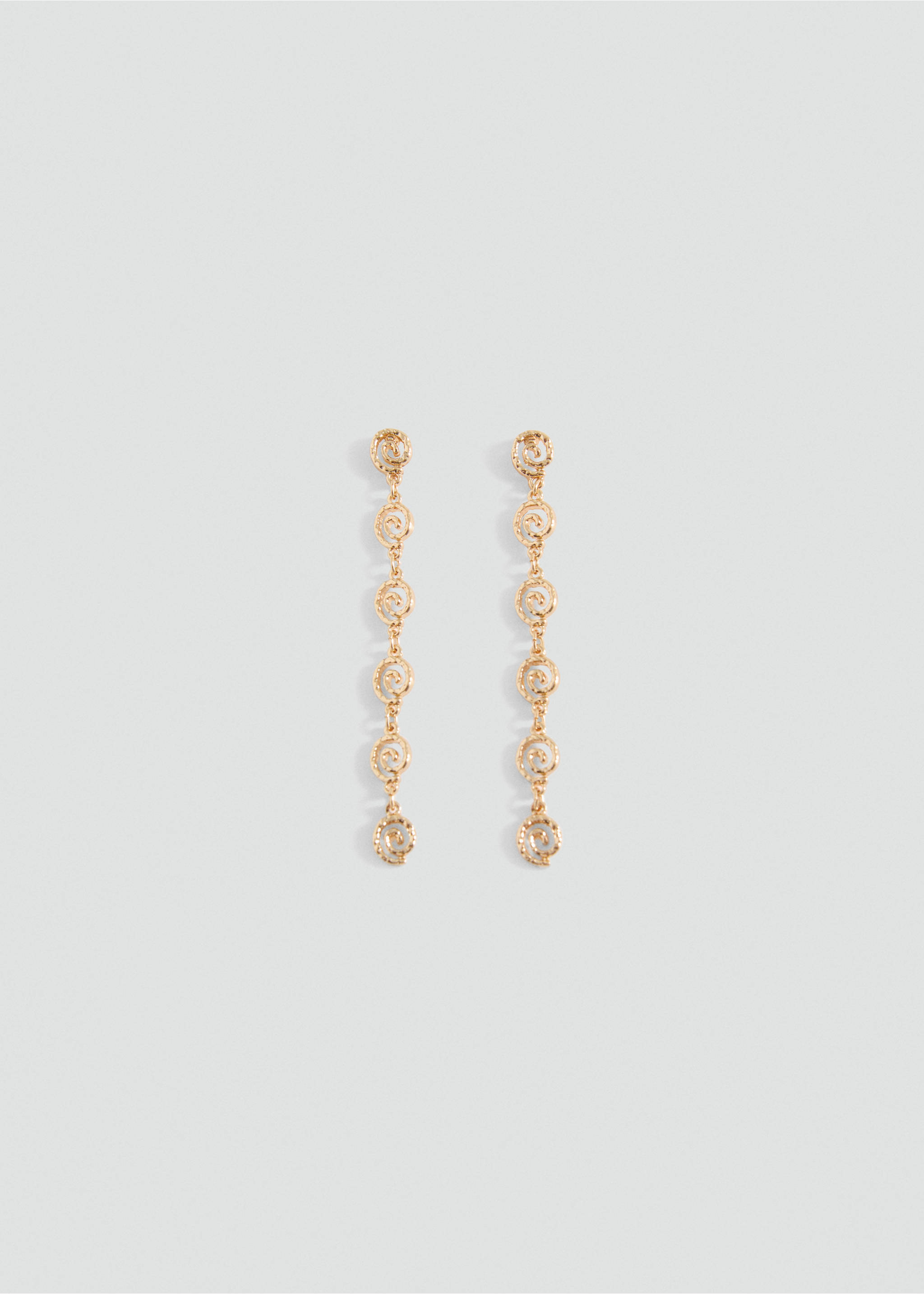 Pendientes largos espiral - Artículo sin modelo, Oro. Ref: 87013301-00.