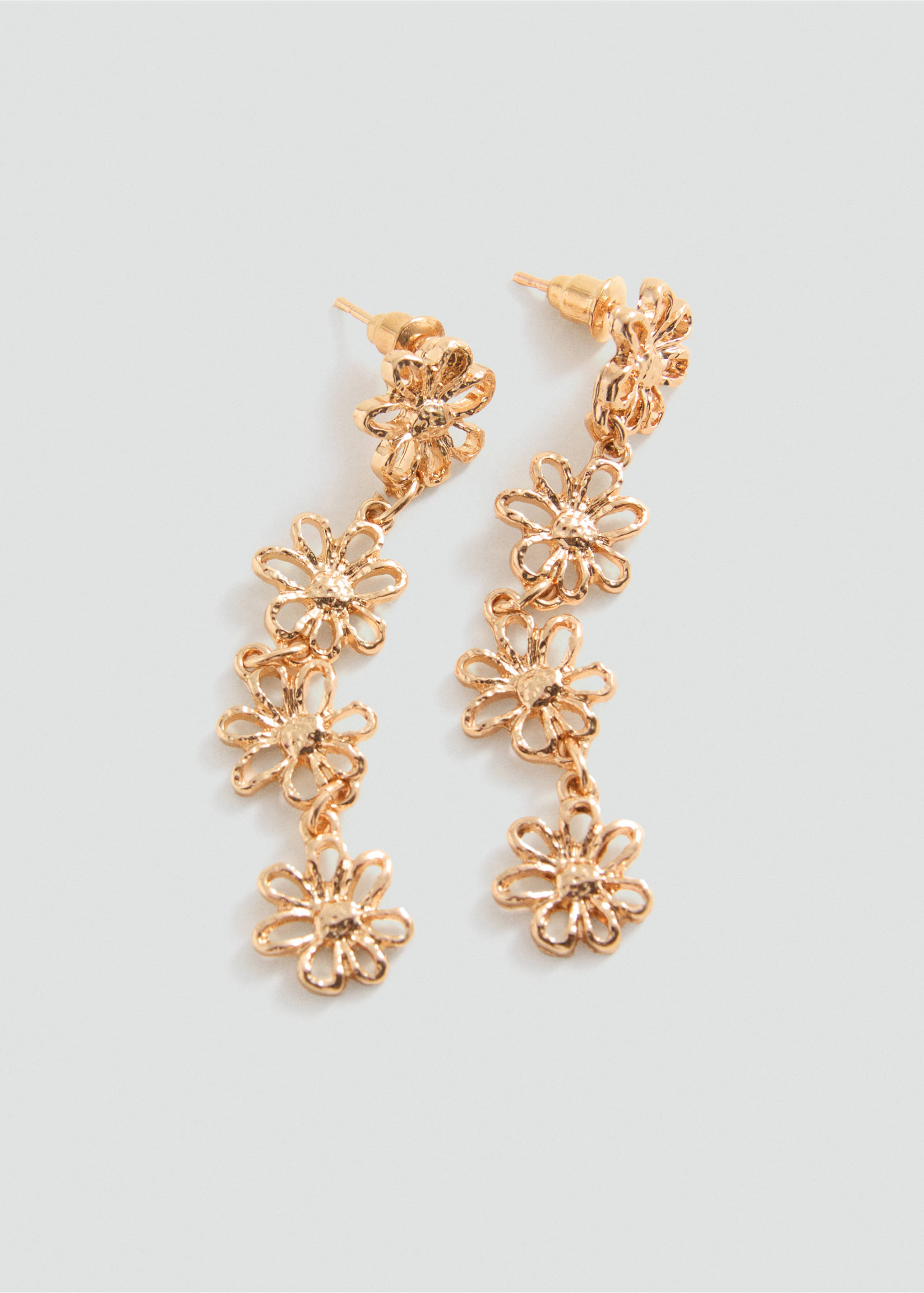 Pendientes largos - Plano medio, Oro. Ref: 87013302-00.