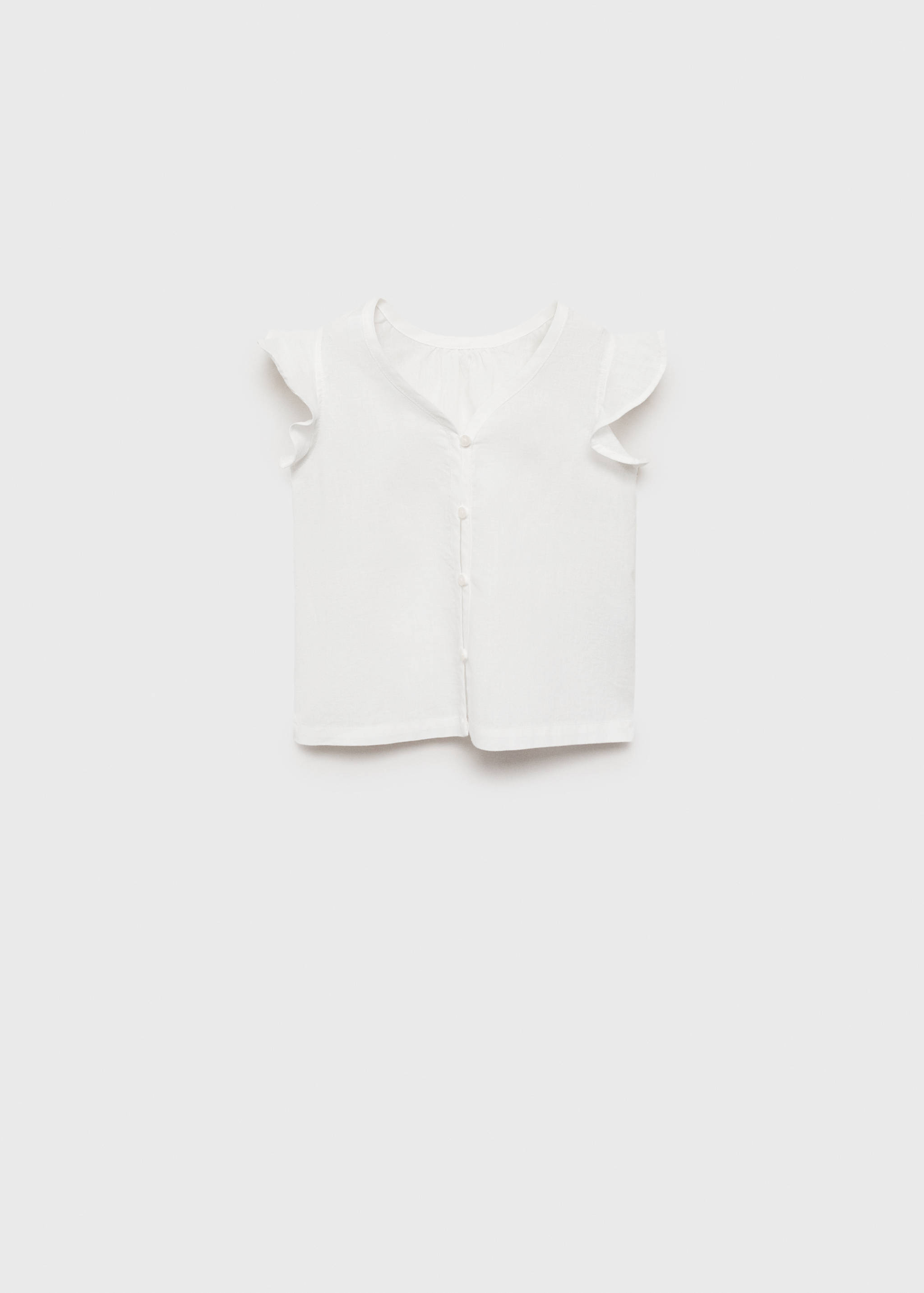 Linnen blouse met ruches - Artikel zonder model