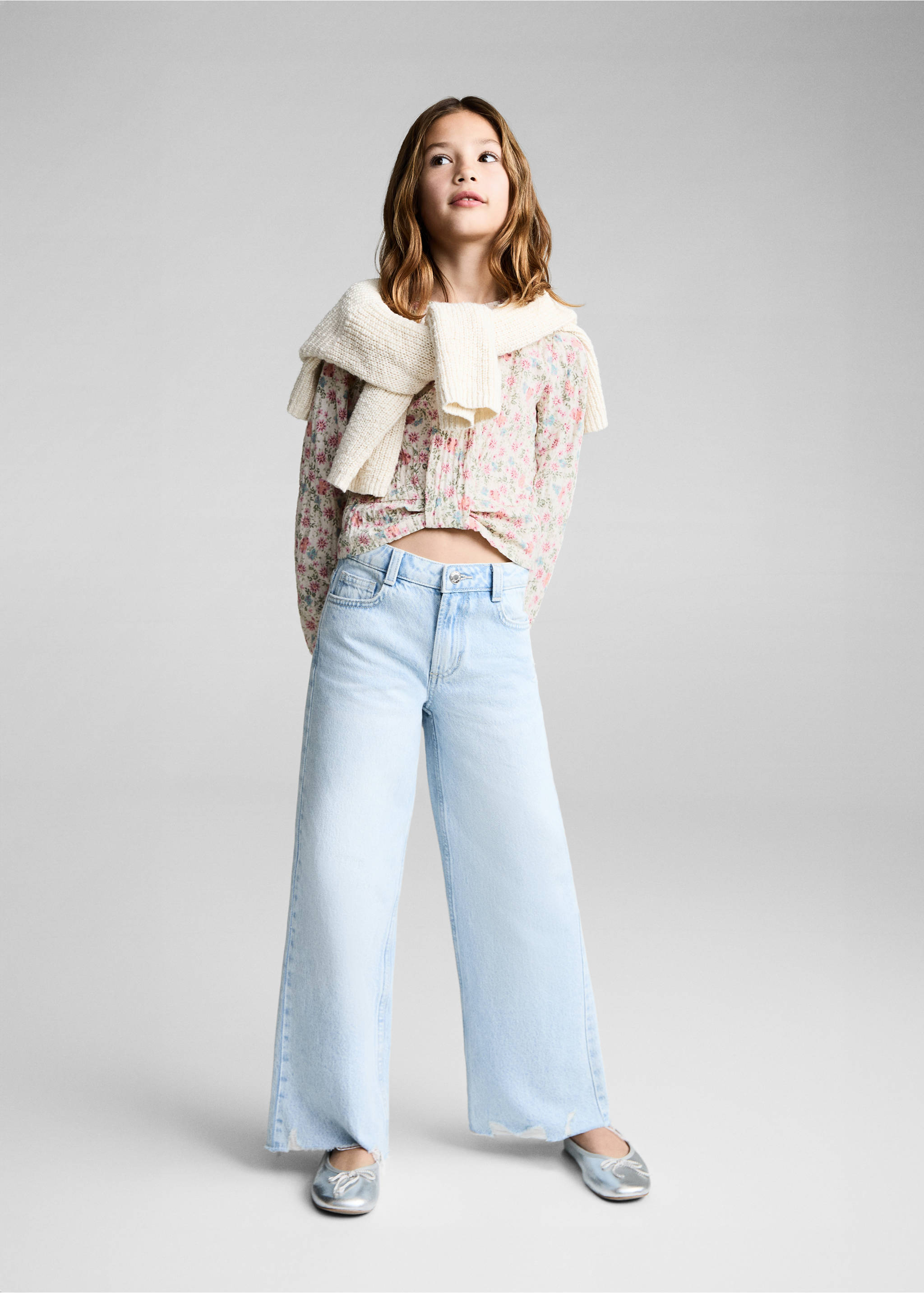 Floral print blouse - General plane, Ecru. Ref: 87013648-00.