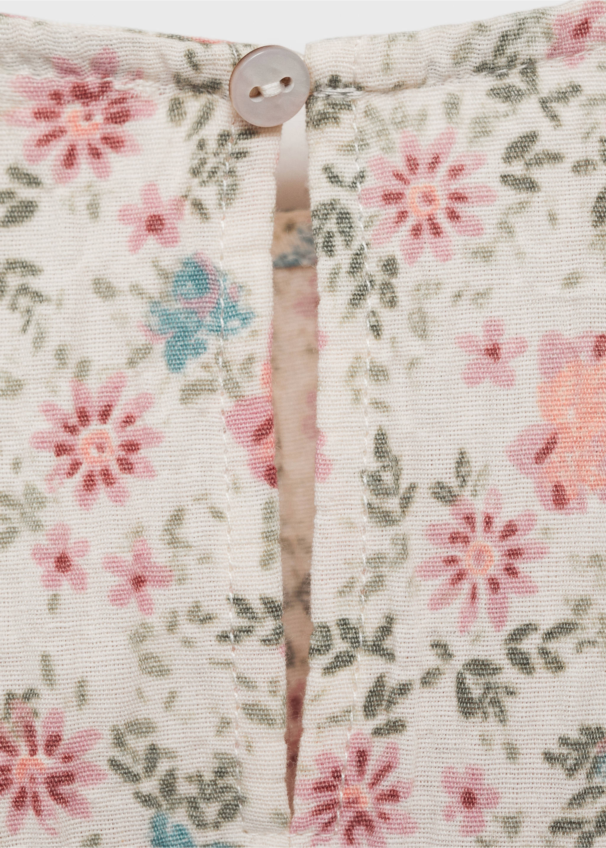 Floral print blouse - Details of the article 0, Ecru. Ref: 87013648-00.