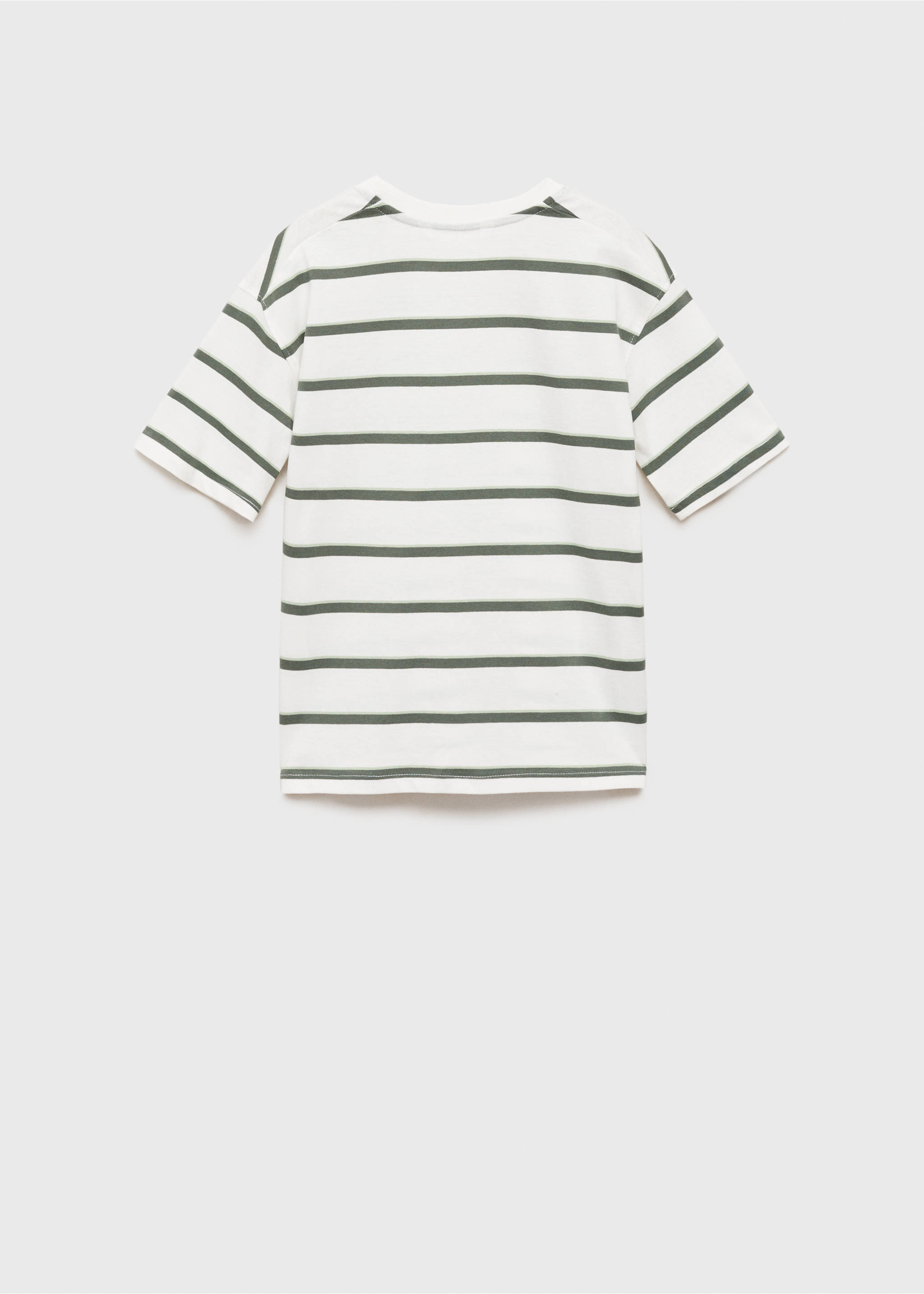 Samarreta màniga curta ratlles - Revers de l'article, Verd. Ref: 87013650-00.