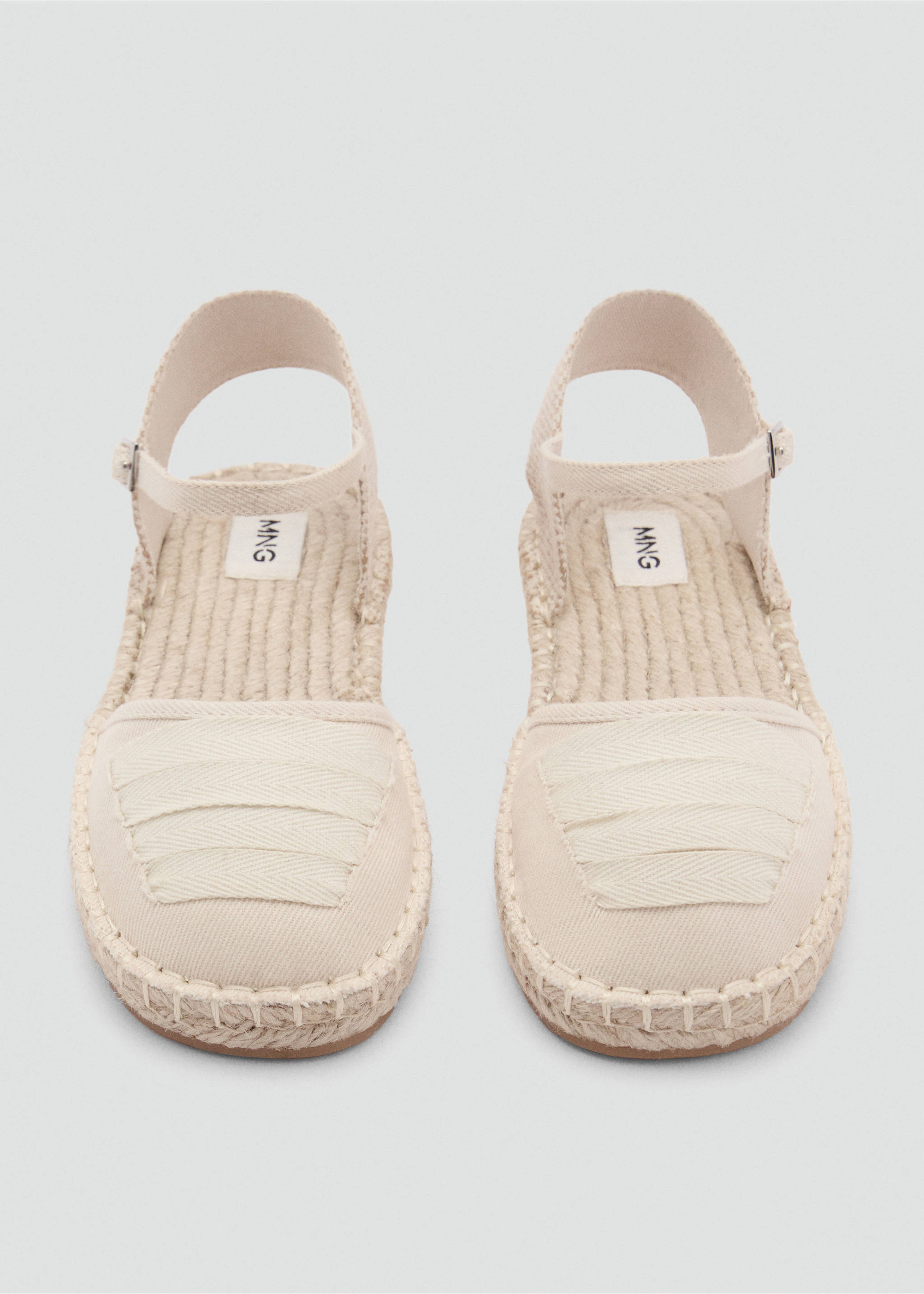 Espadrilles with buckle closure - Details of the article 3, Sand. Ref: 87013655-00.