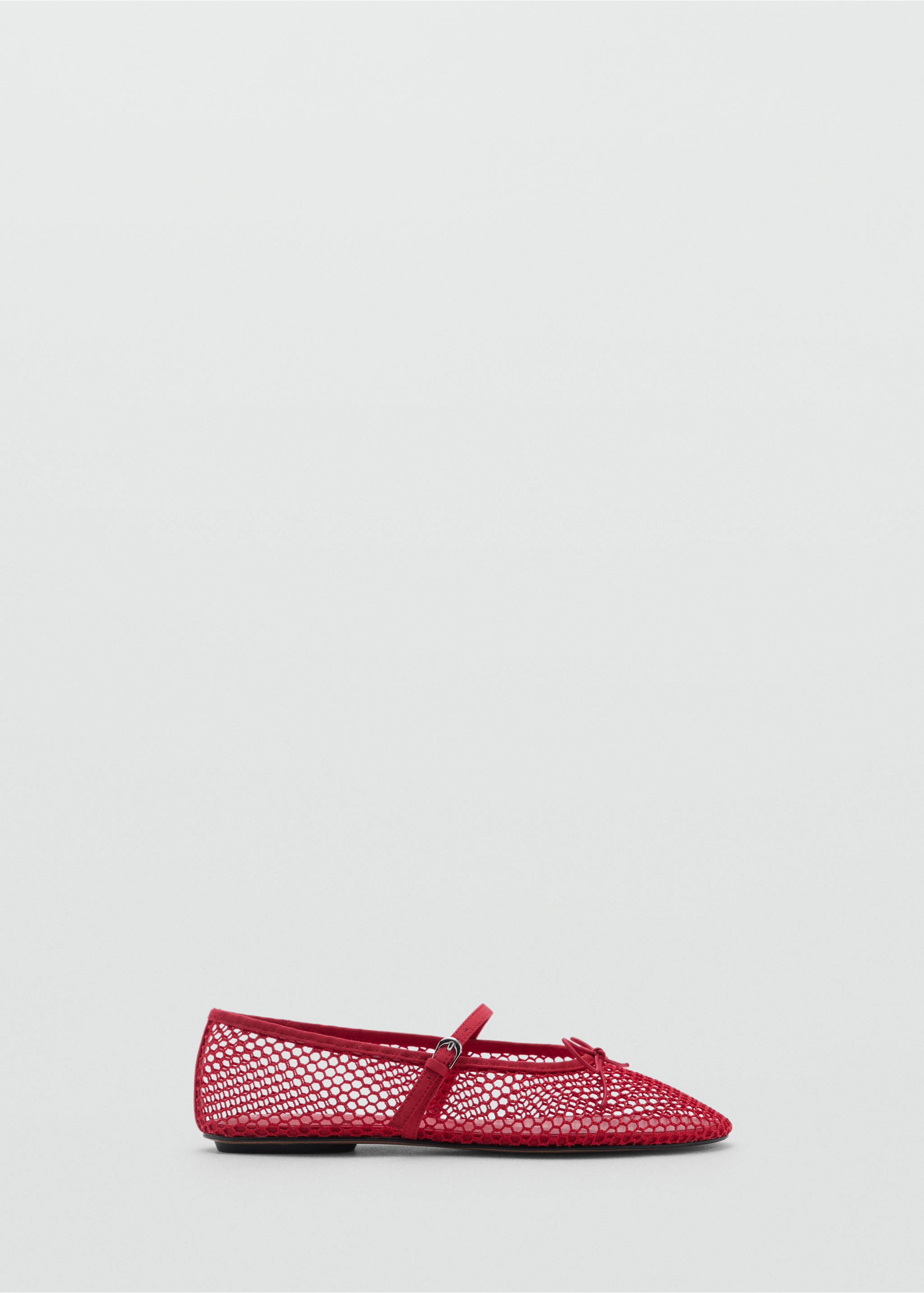 Ballerines maille filet boucle - Article sans modèle, Rouge. Ref: 87014069-00.