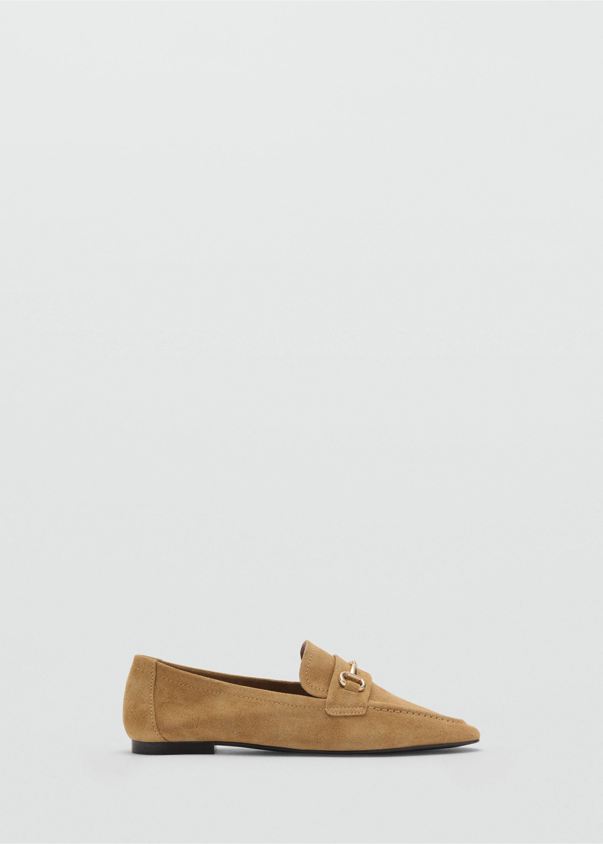 Buckle leather moccasins - Article without model, Tobacco Brown. Ref: 87014070-00.