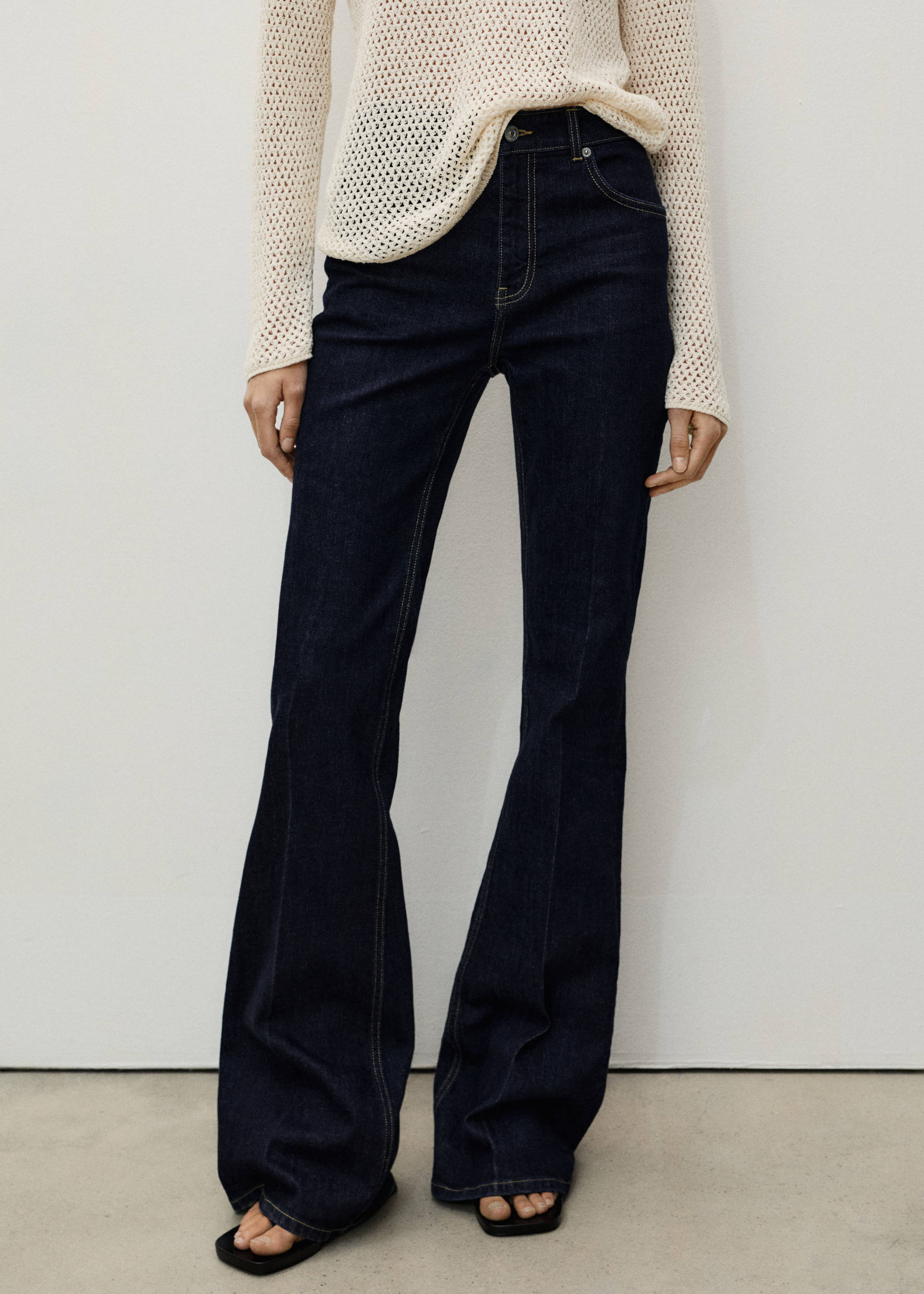 Flare jeans mid rise rinse wash - Medium plane