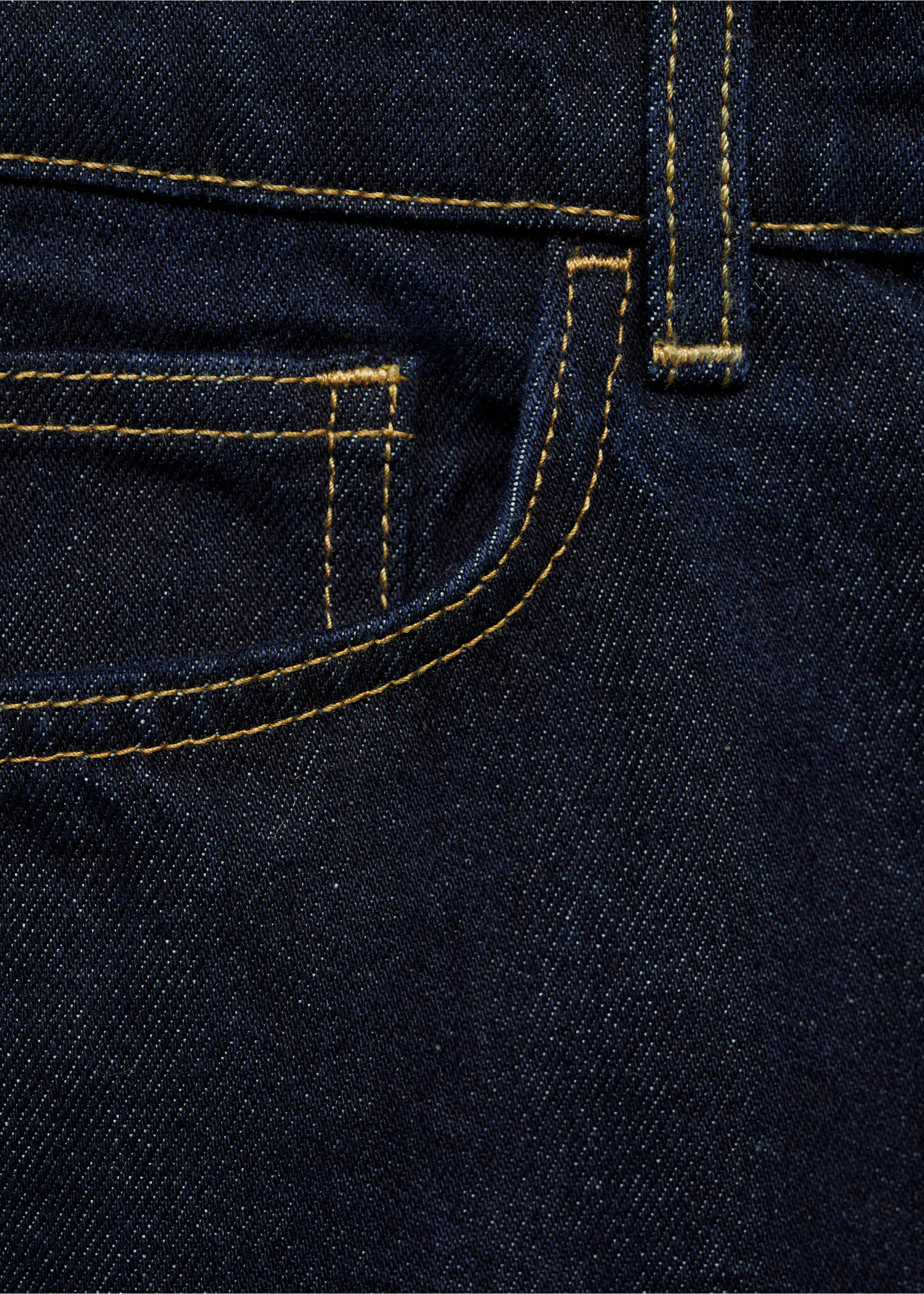 High-waisted straight-fit rinse-wash jeans - Details of the article 0, Open Blue. Ref: 87014075-00.