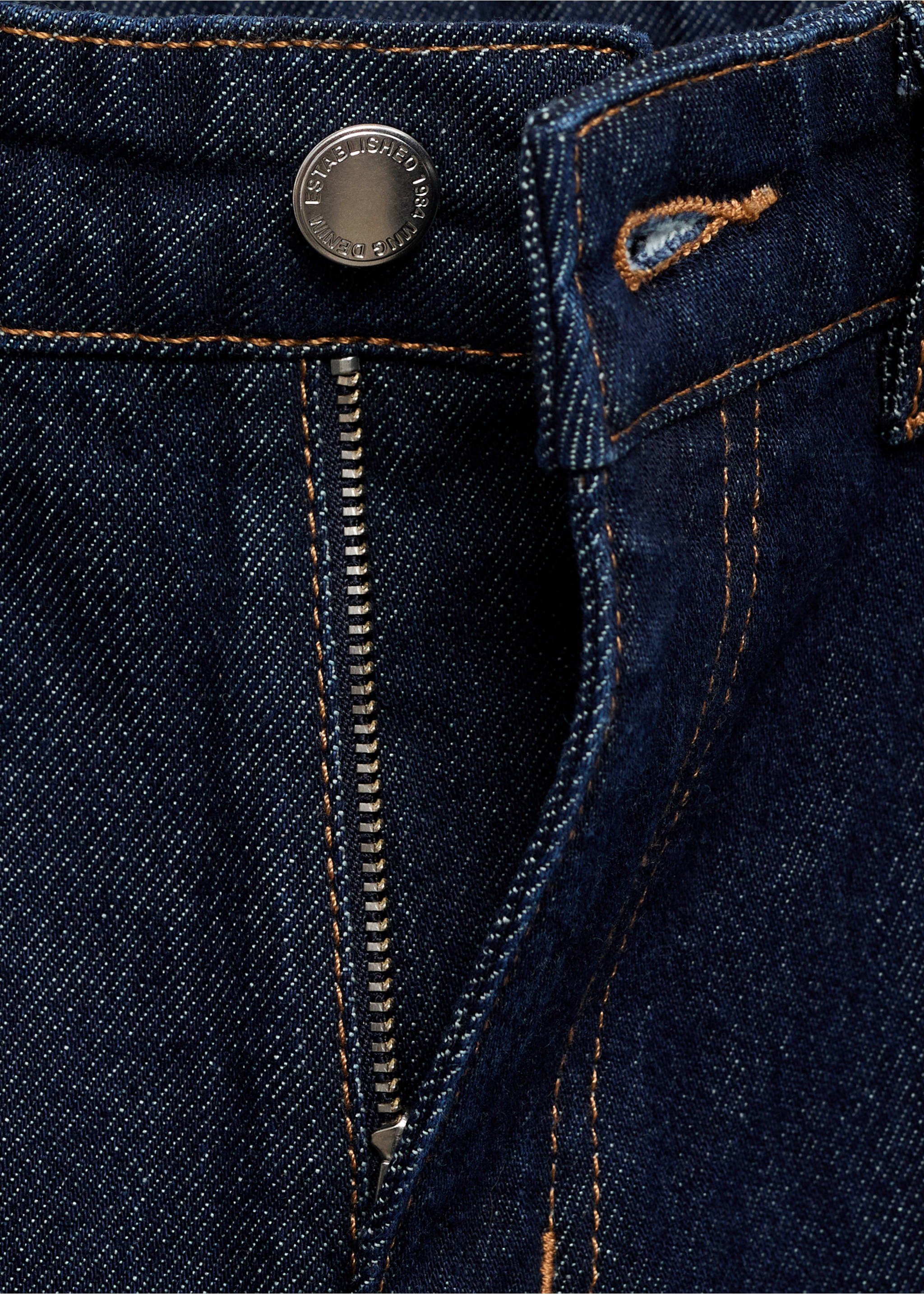 Rinse-wash flared jeans with openings - Details of the article 8, Open Blue. Ref: 87014078-00.