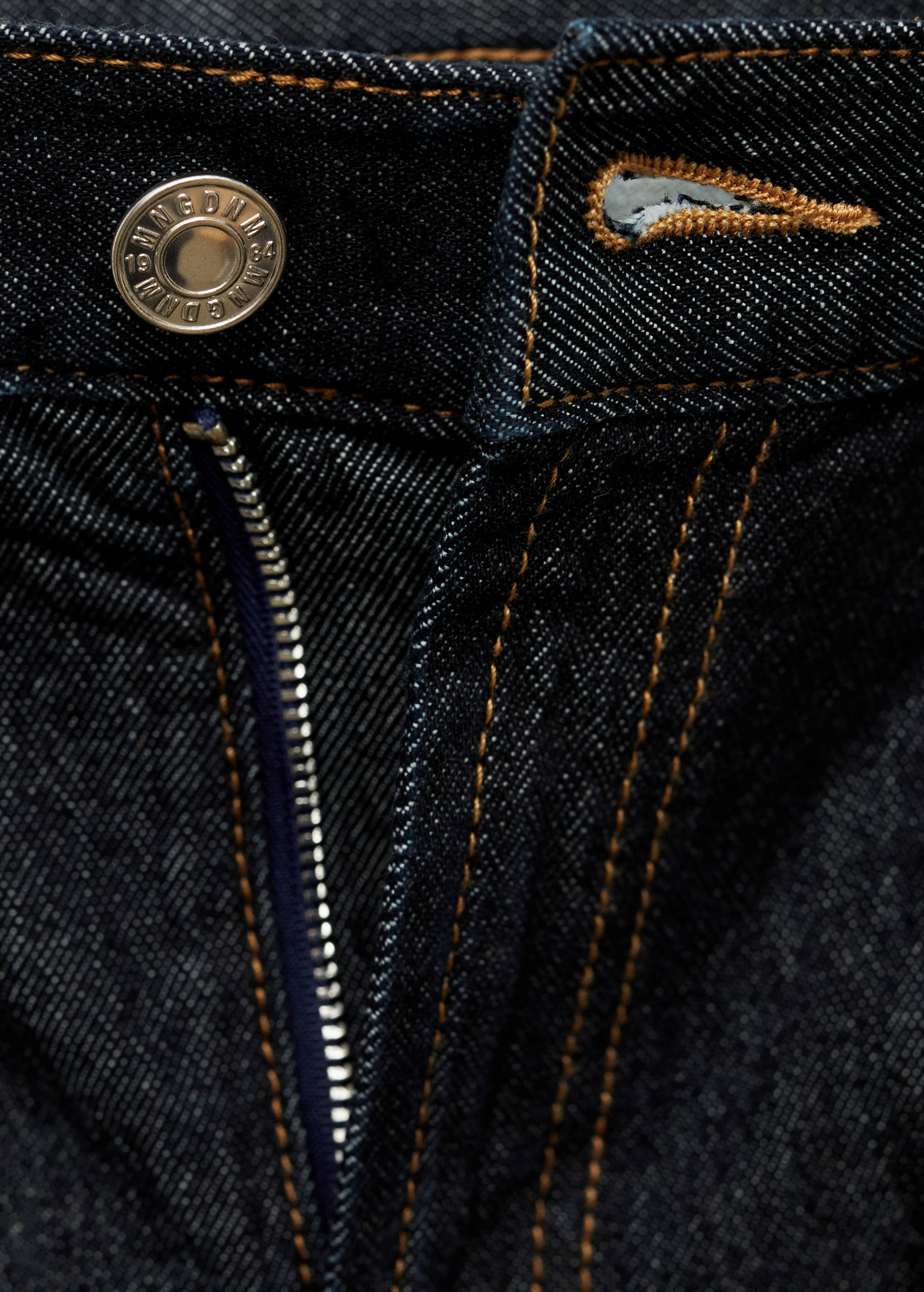 High-rise wide leg rinse-wash jeans - Details of the article 0