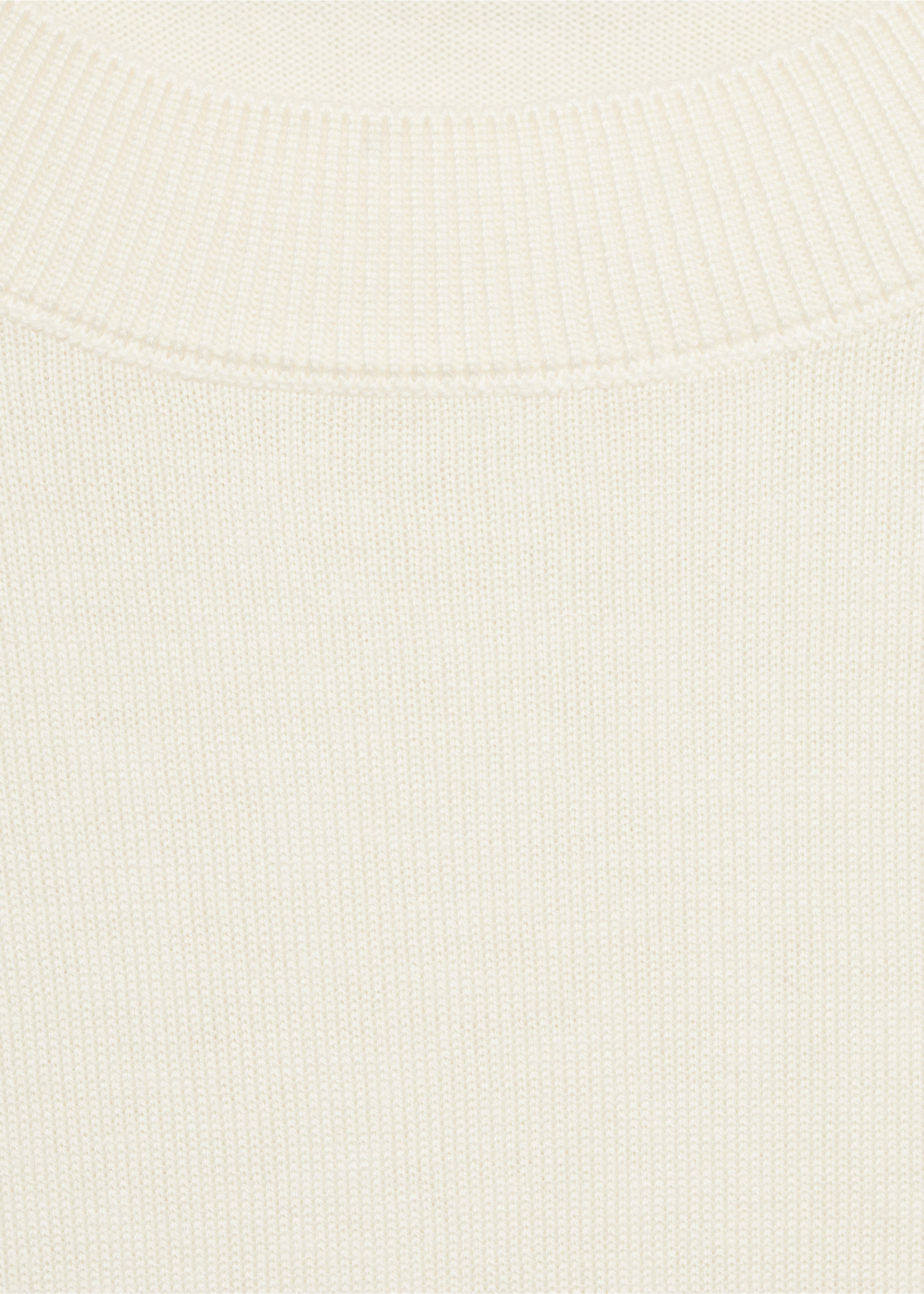 Silk-blend knitted sweater - Details of the article 8, Ecru. Ref: 87014081-00.