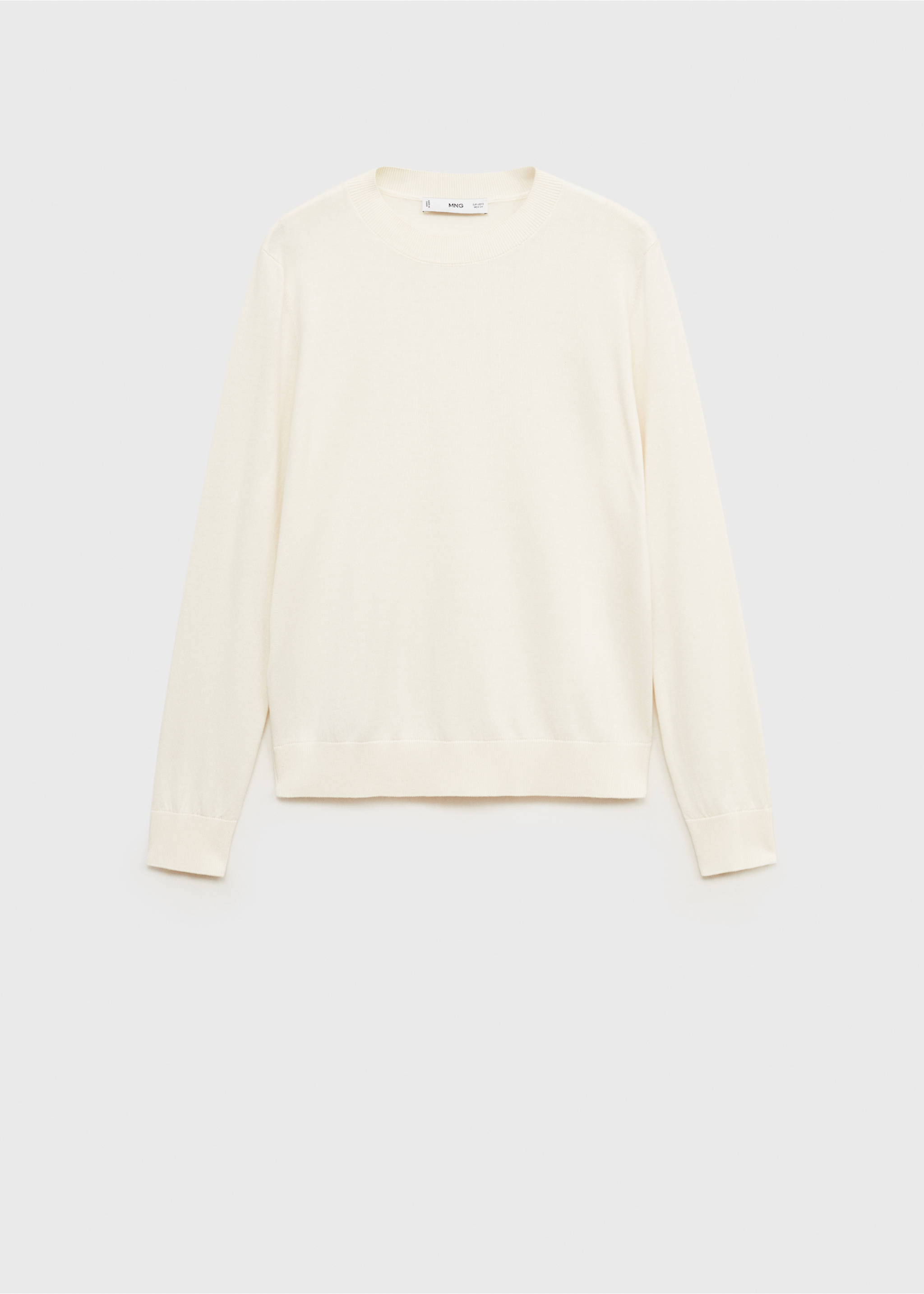 Silk-blend knitted sweater - Article without model, Ecru. Ref: 87014081-00.