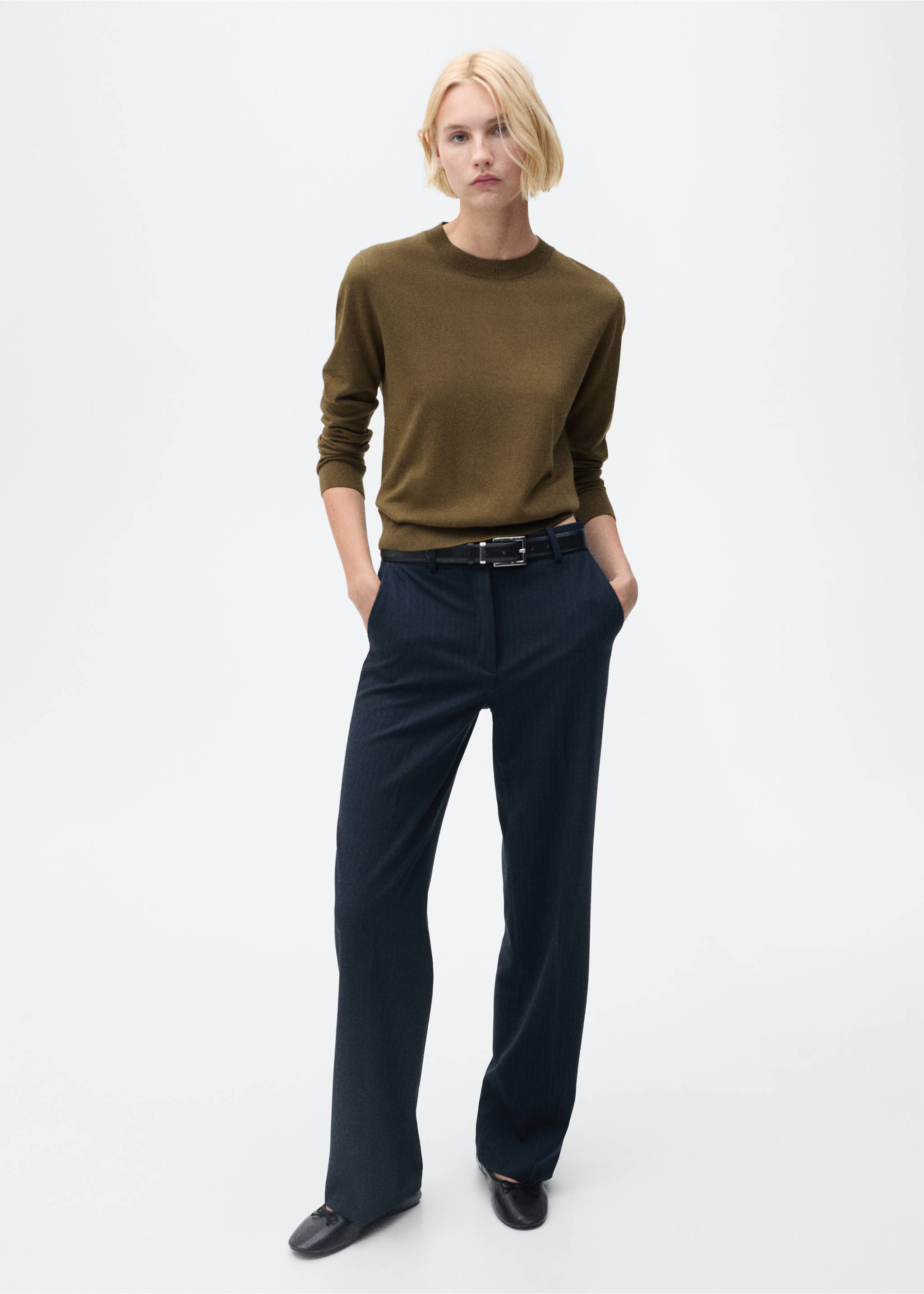 Silk-blend knitted sweater - General plane, Khaki. Ref: 87014081-00.
