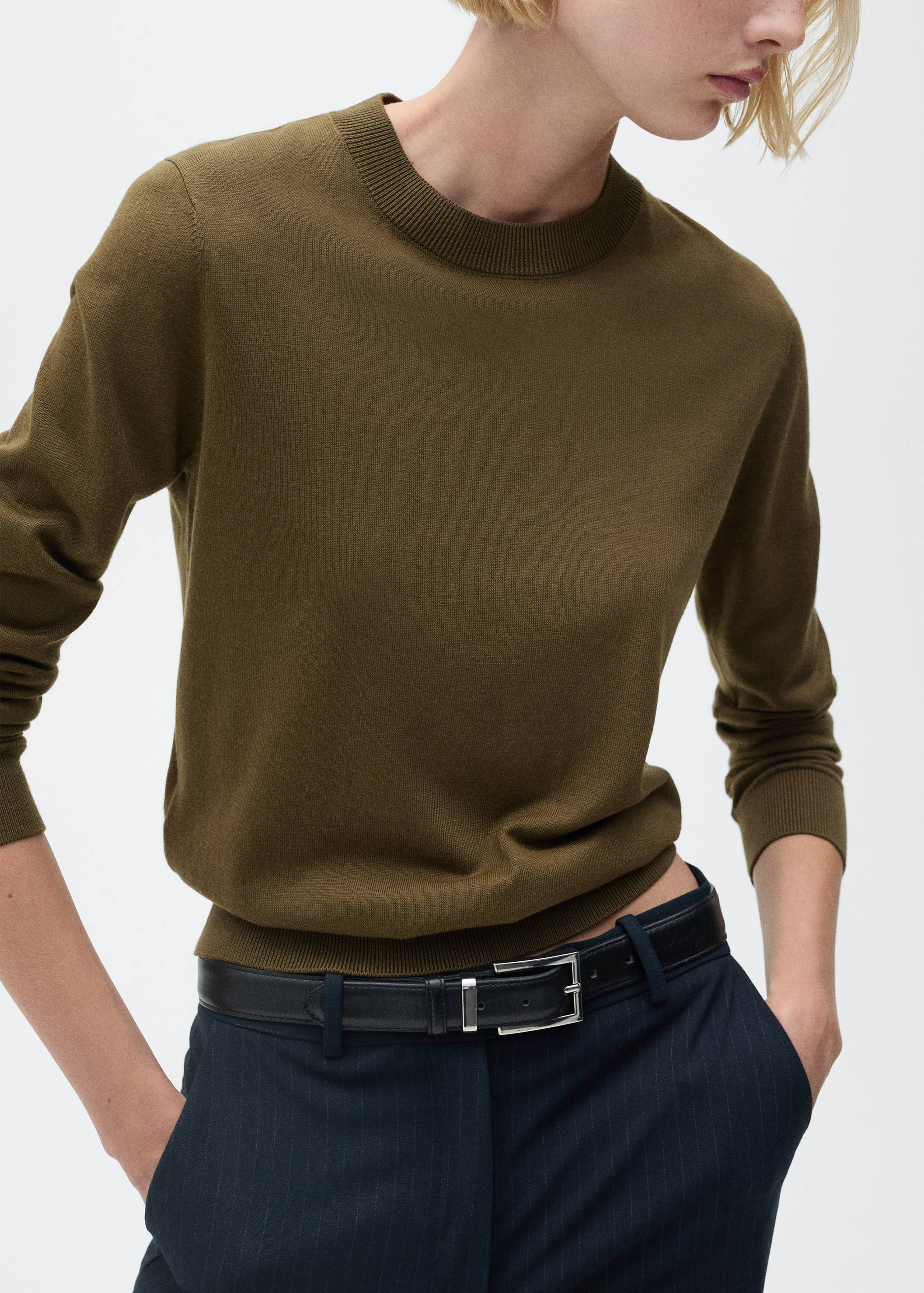 Silk-blend knitted sweater - Medium plane