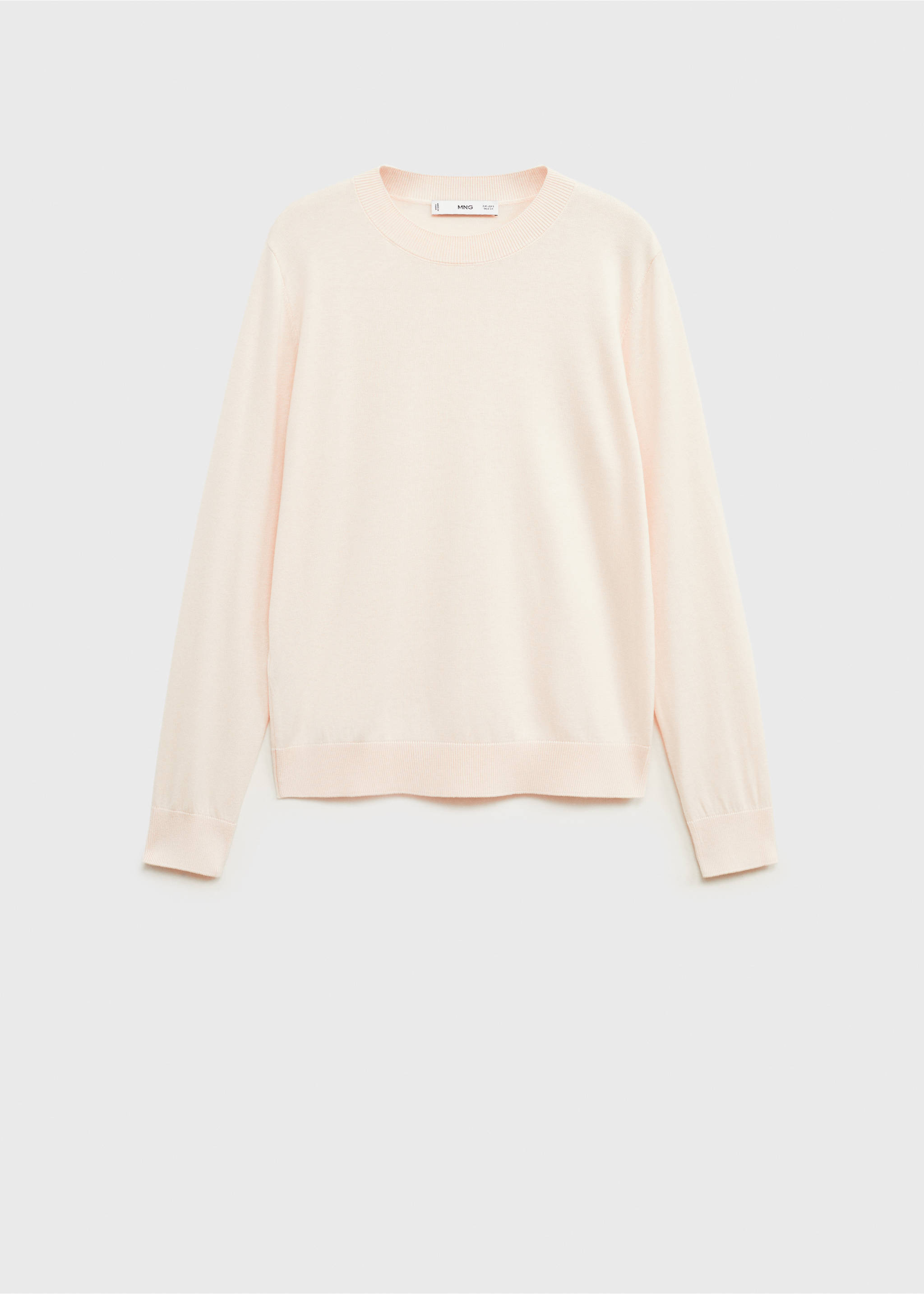 Silk-blend knitted sweater - Article without model, Pale Pink. Ref: 87014081-00.