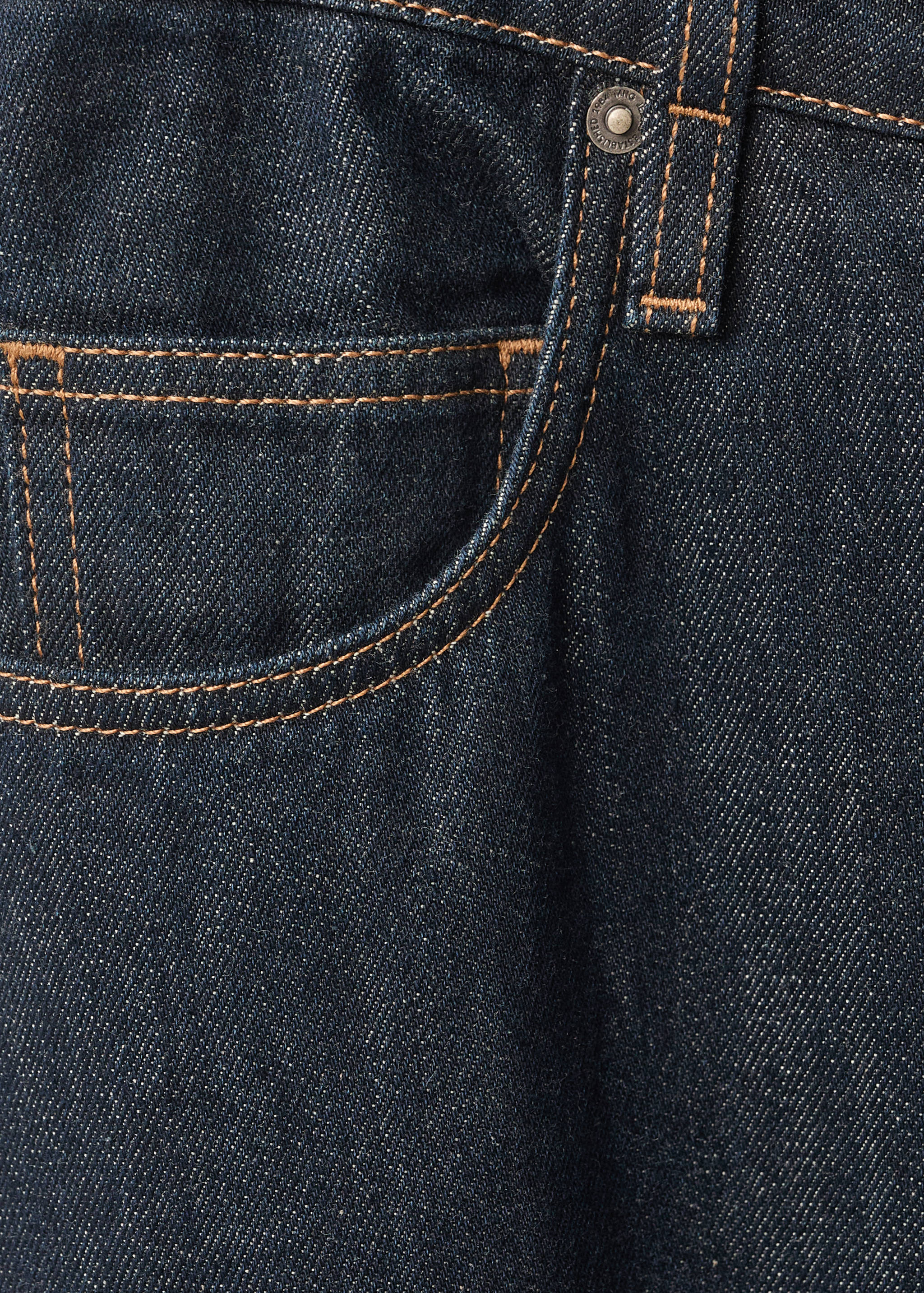 Low-rise wide leg rinse-wash jeans - Details of the article 8