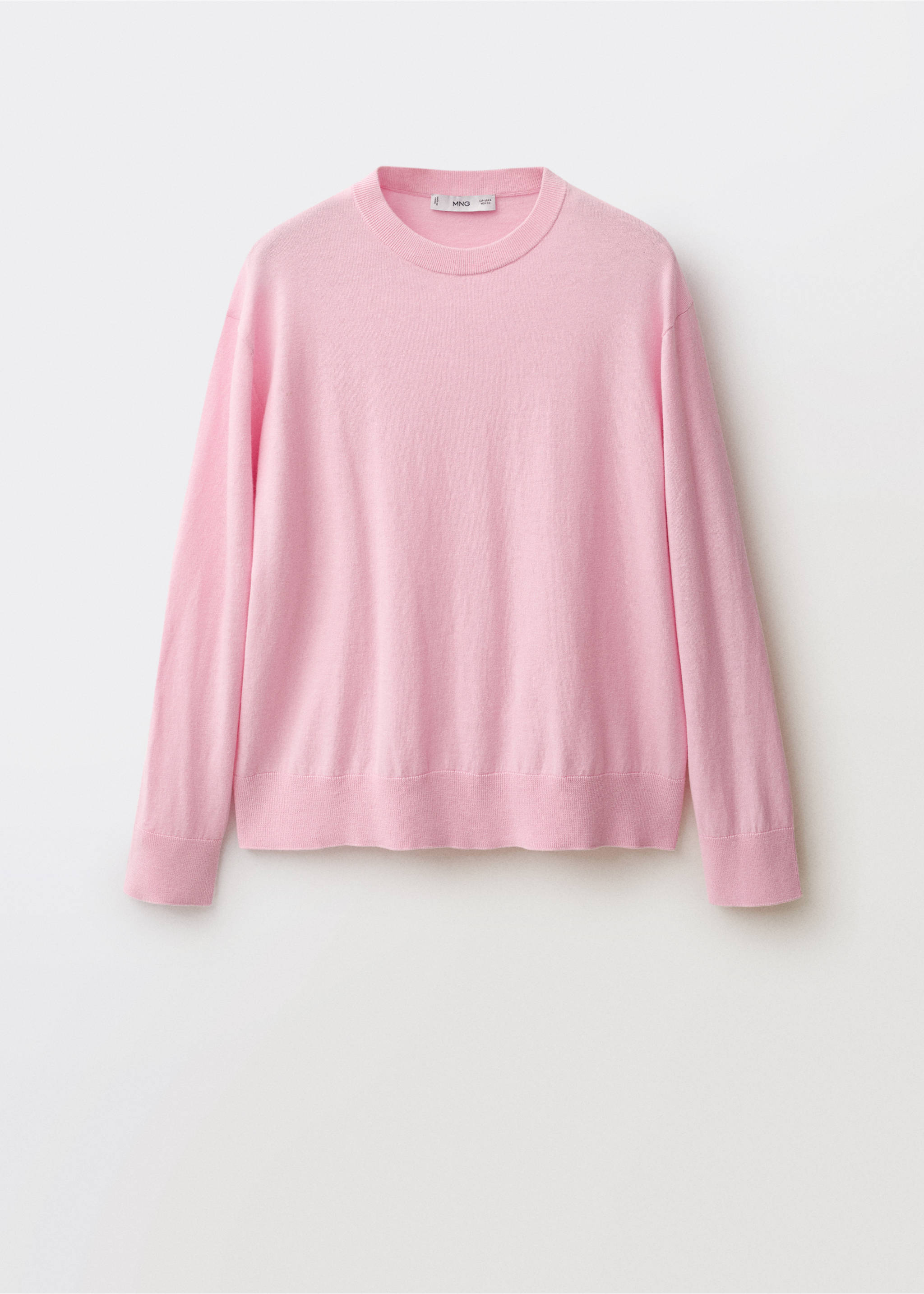 Wool-blend round-neck sweater - Article without model, Pink. Ref: 87014090-00.