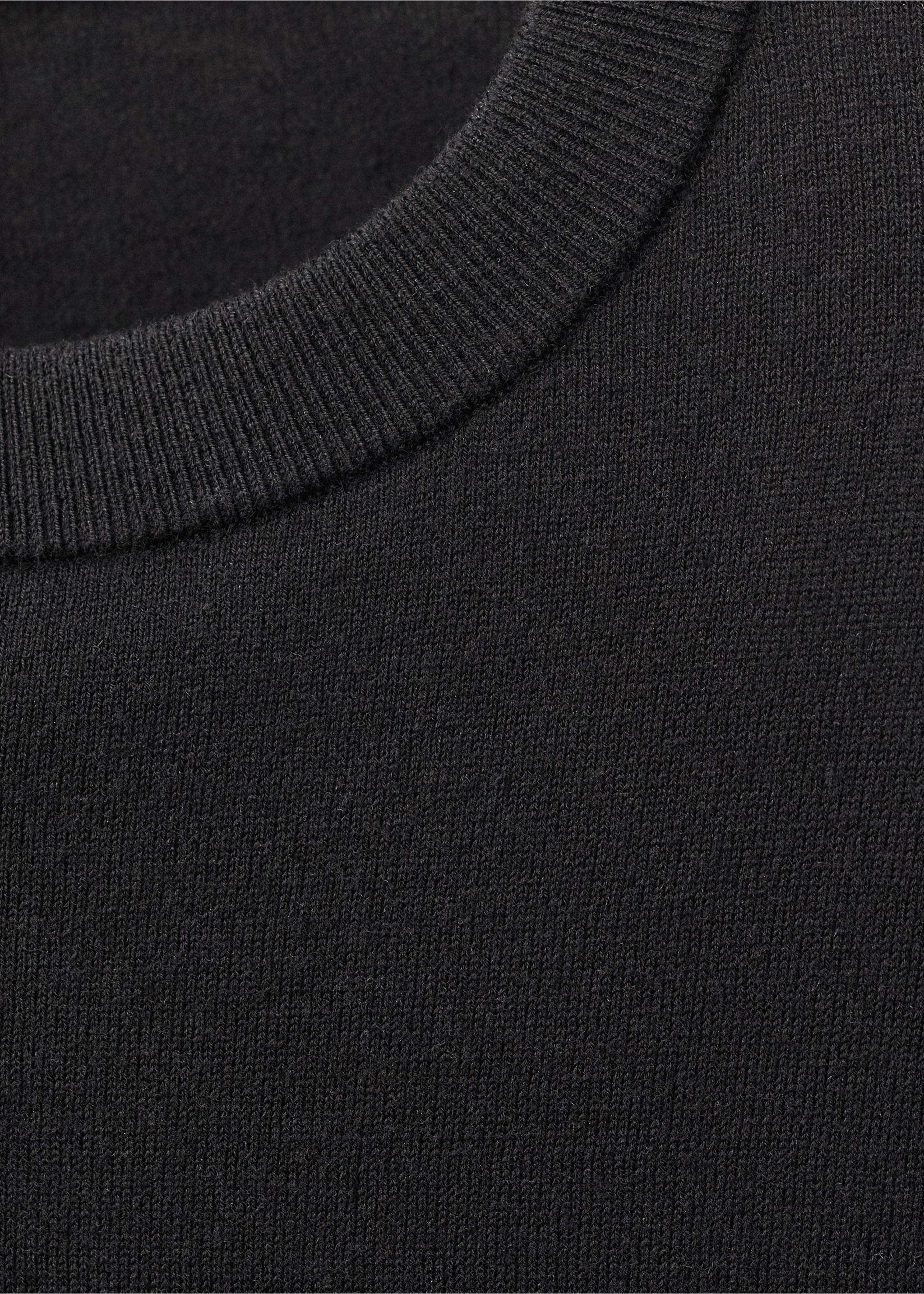 Pull-over laine mélangée col rond - Détail de l'article 0, Noir. Ref: 87014090-00.