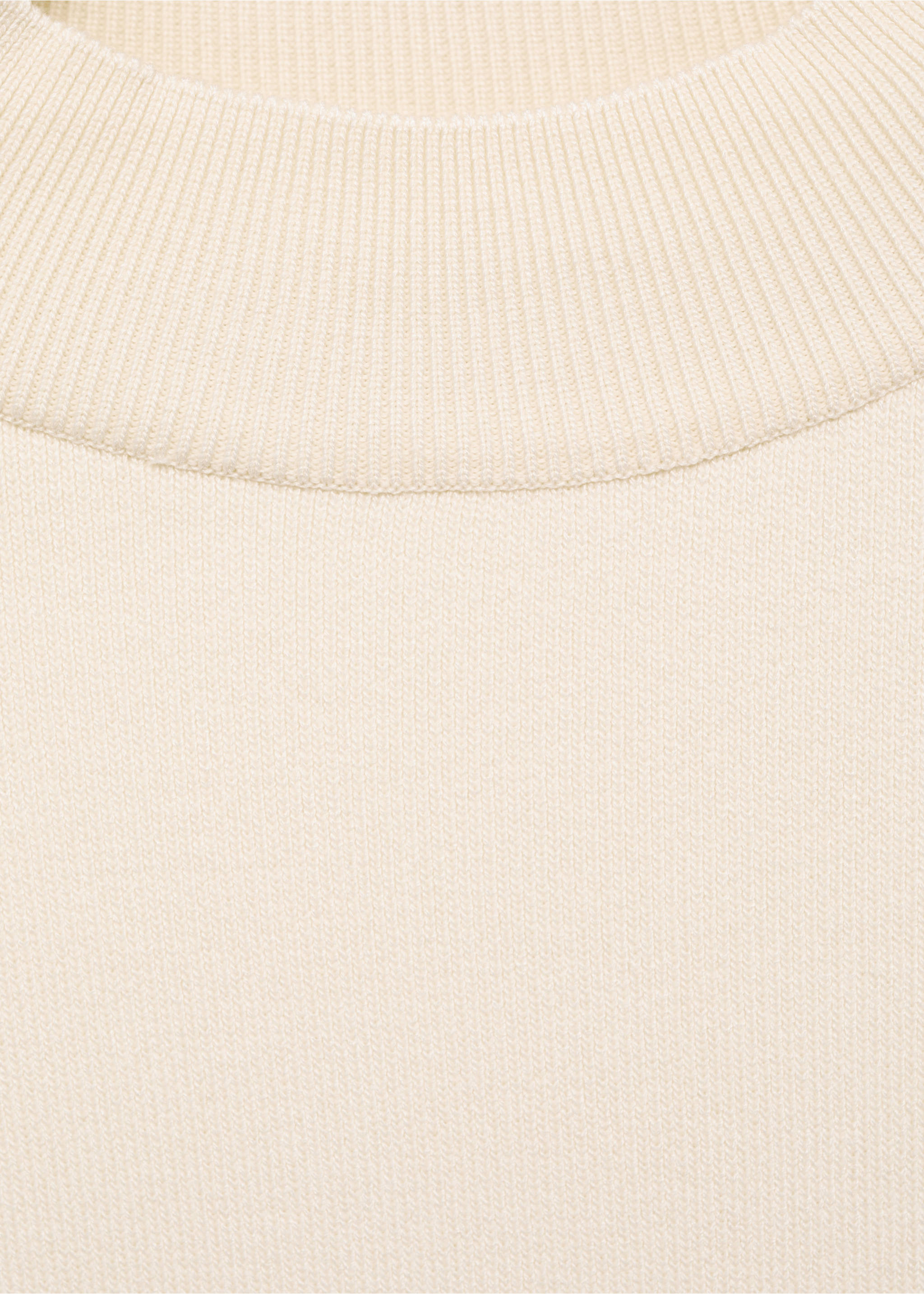 Kurzärmliger Feinstrickpullover - Detail des Artikels 8, Ecru. Ref: 87014091-00.