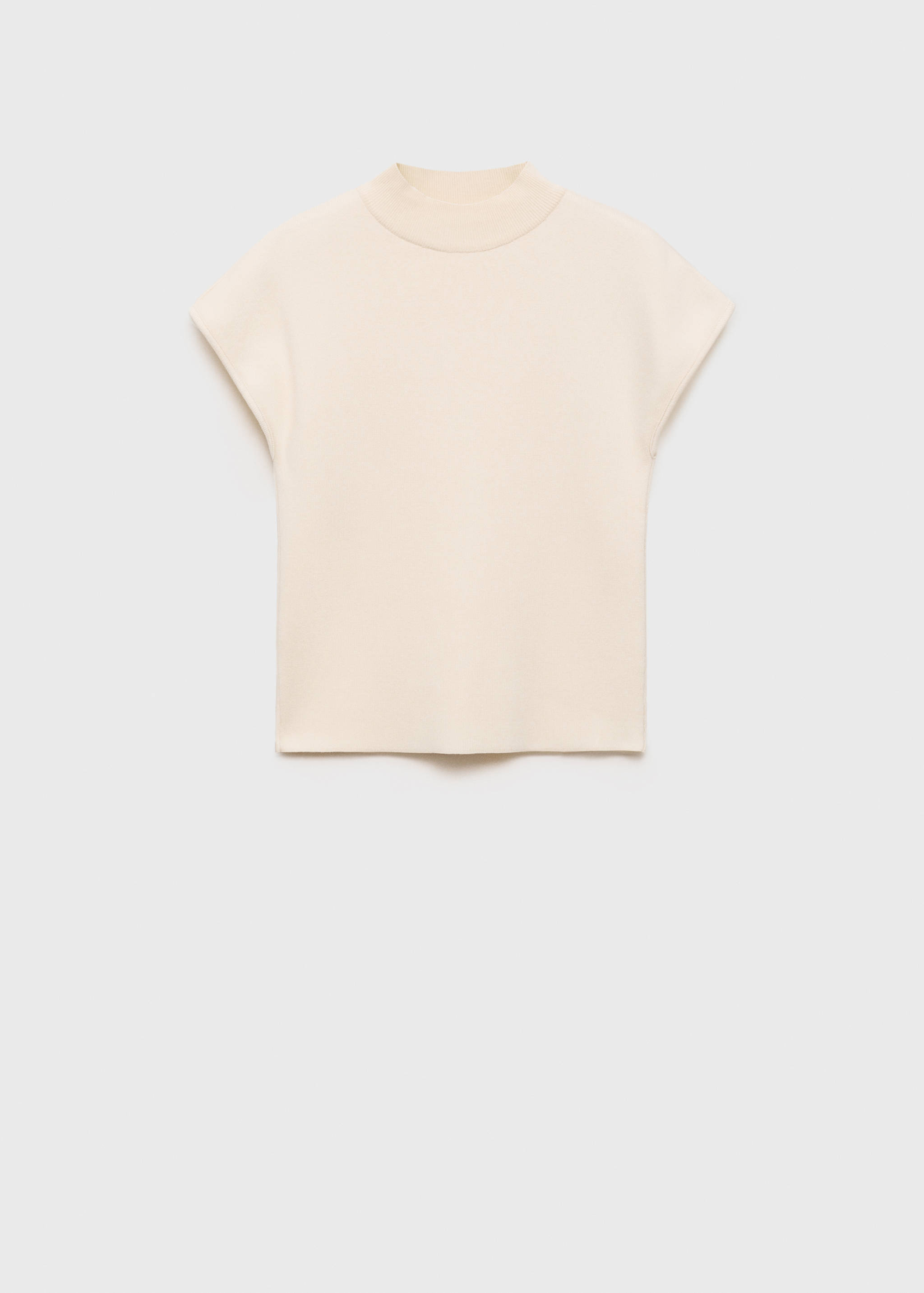 Short-sleeved fine-knit sweater - Article without model