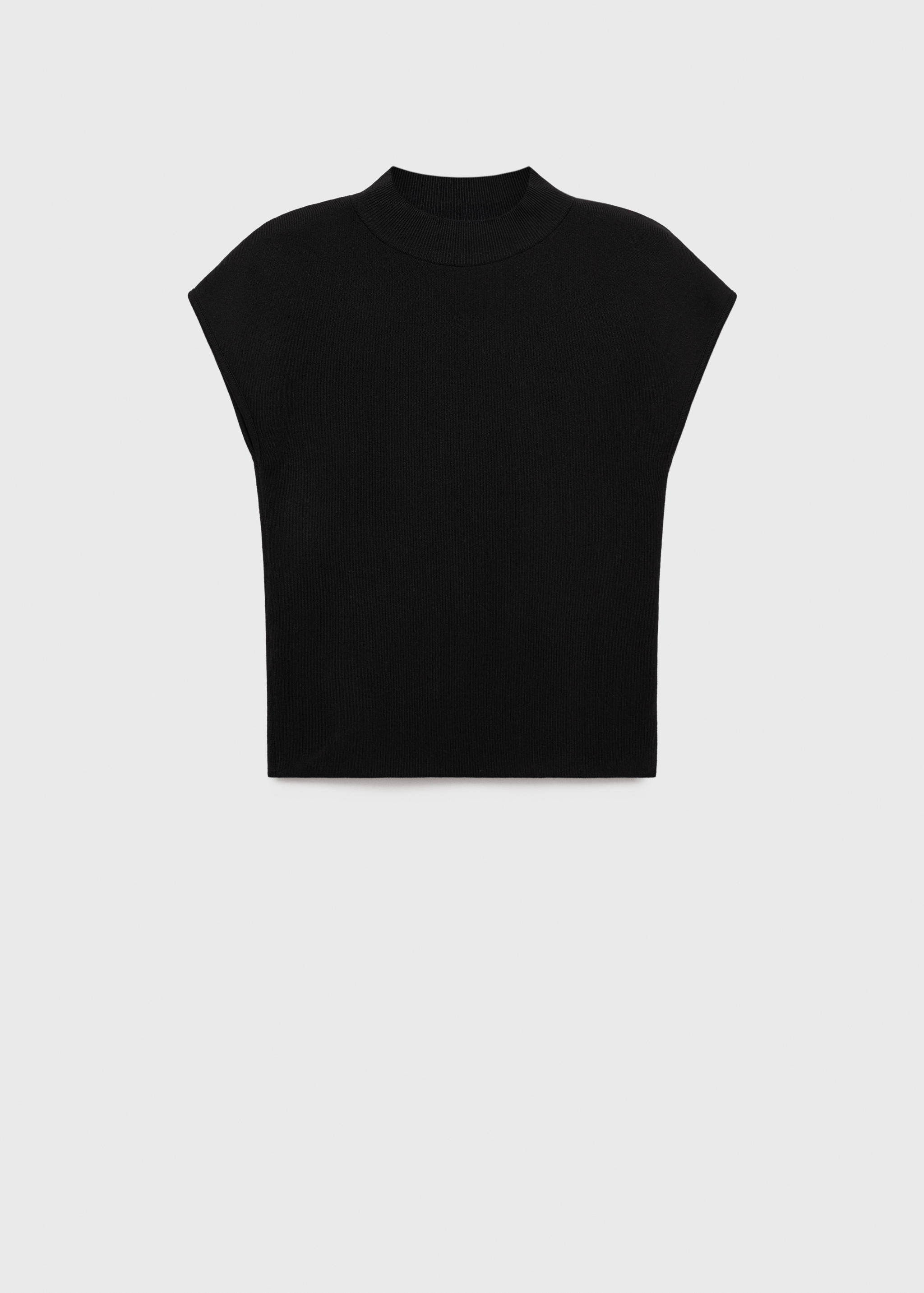 Short-sleeved fine-knit sweater - Article without model