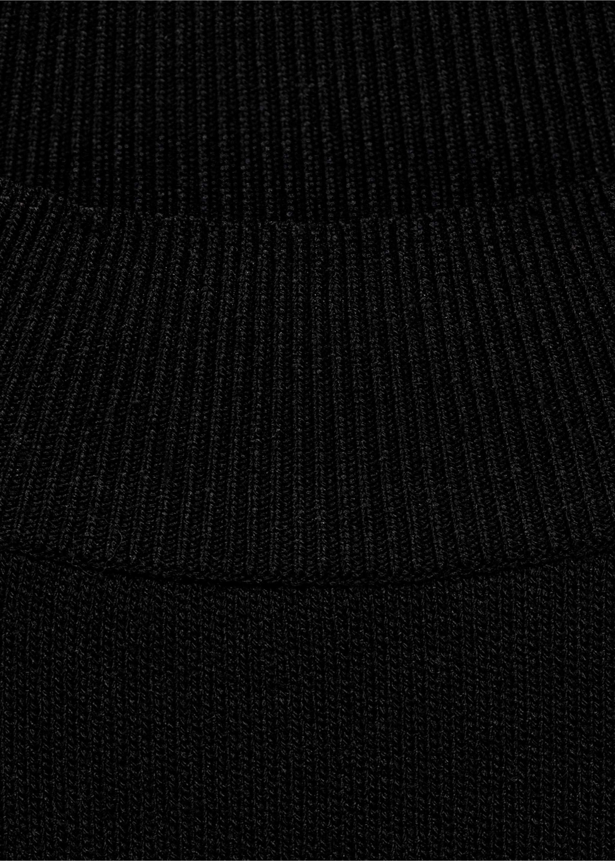 Short-sleeved fine-knit sweater - Details of the article 8, Black. Ref: 87014091-00.