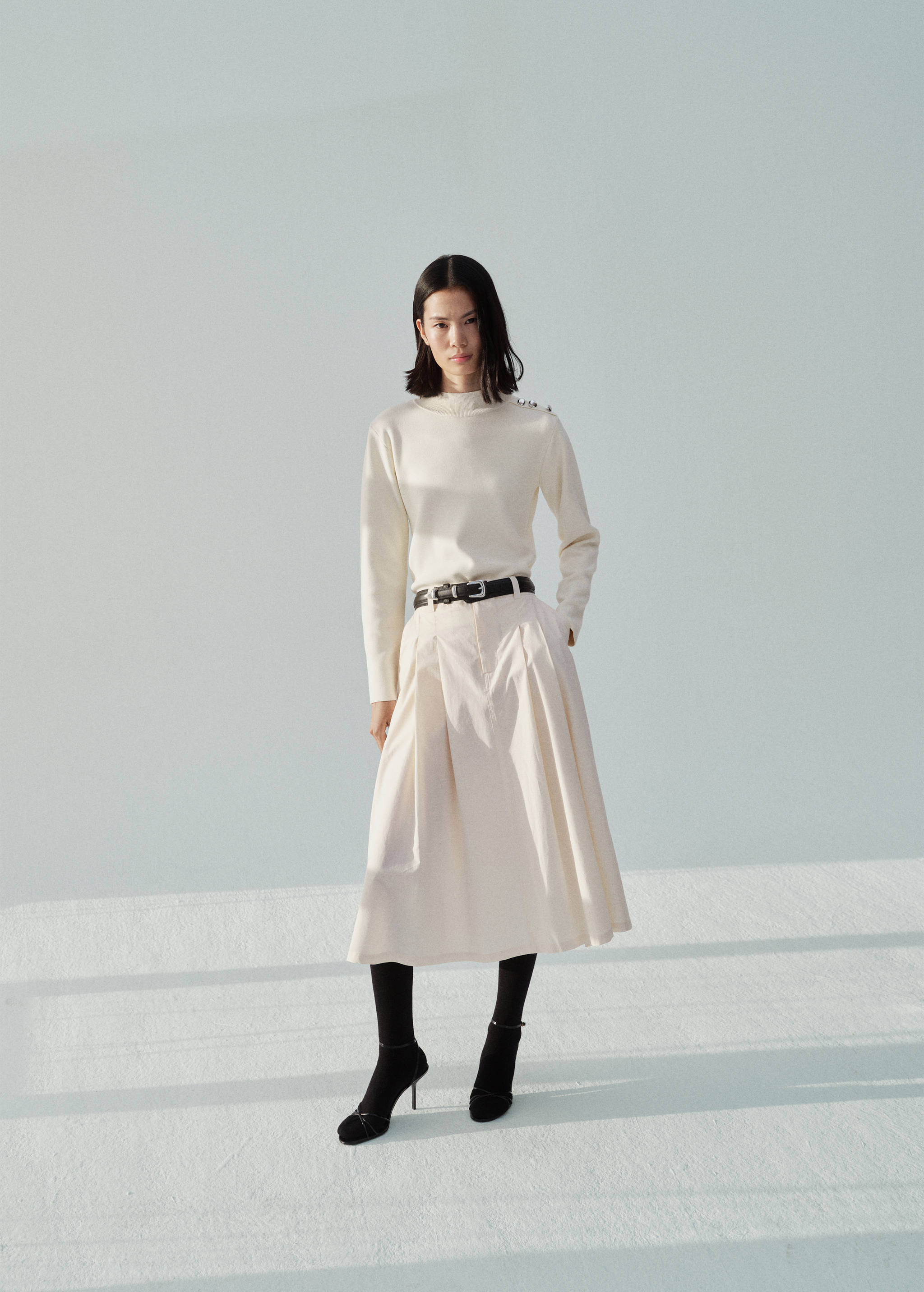 Jersey punto detalle botones - Plano general