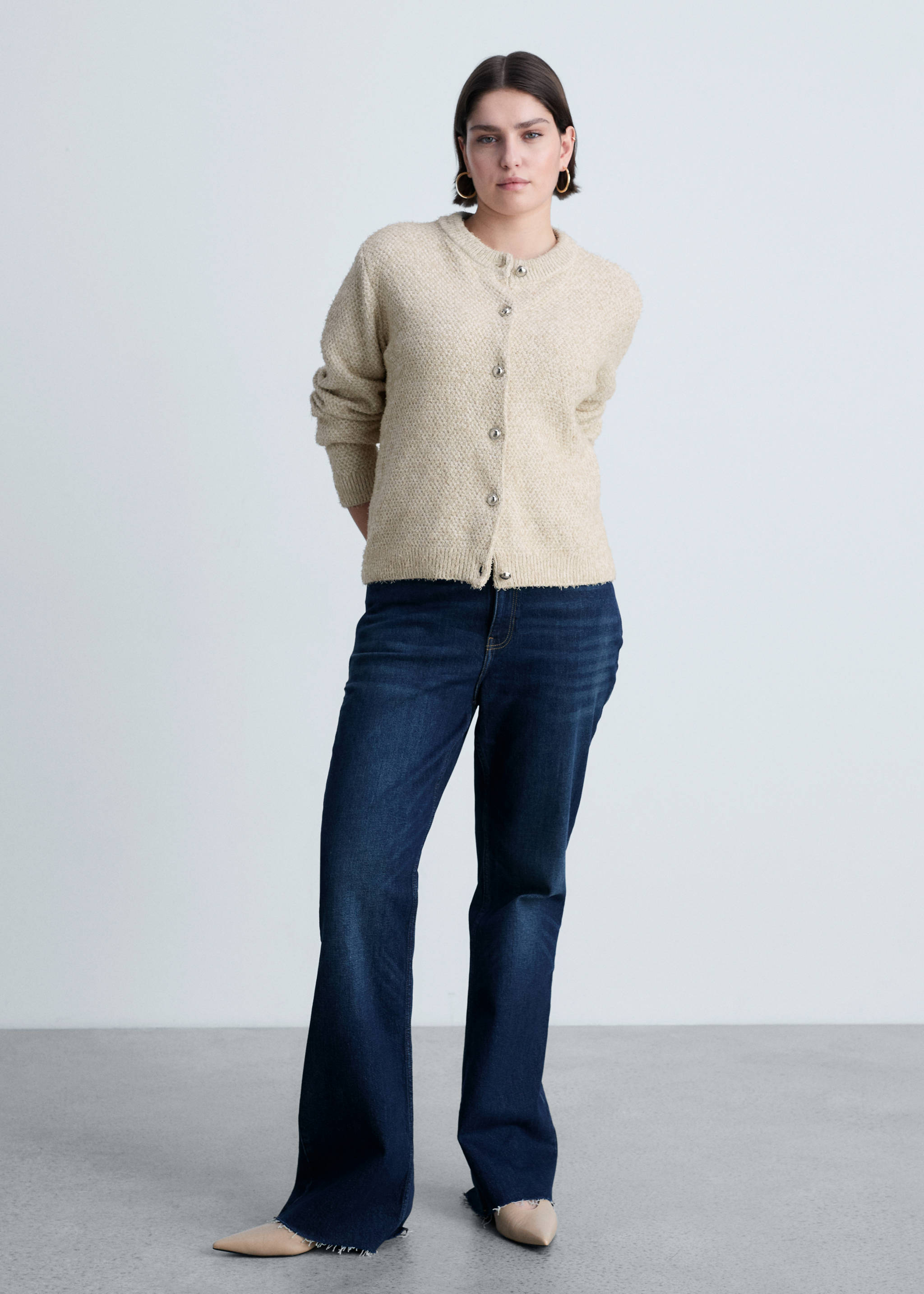 Chunky-knit jacket with buttons - Details of the article 3