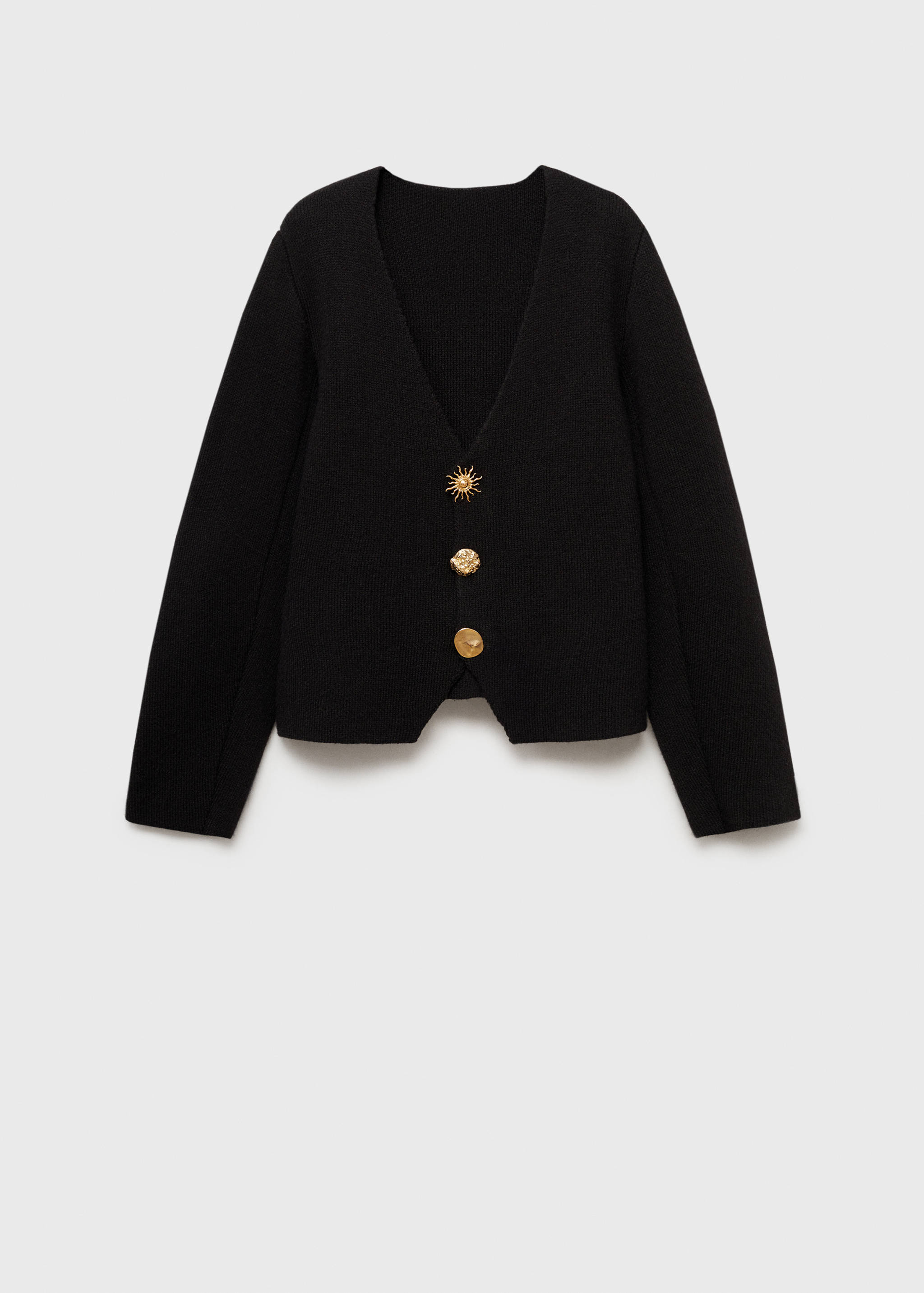 Veste en maille boutons bijoux - Article sans modèle