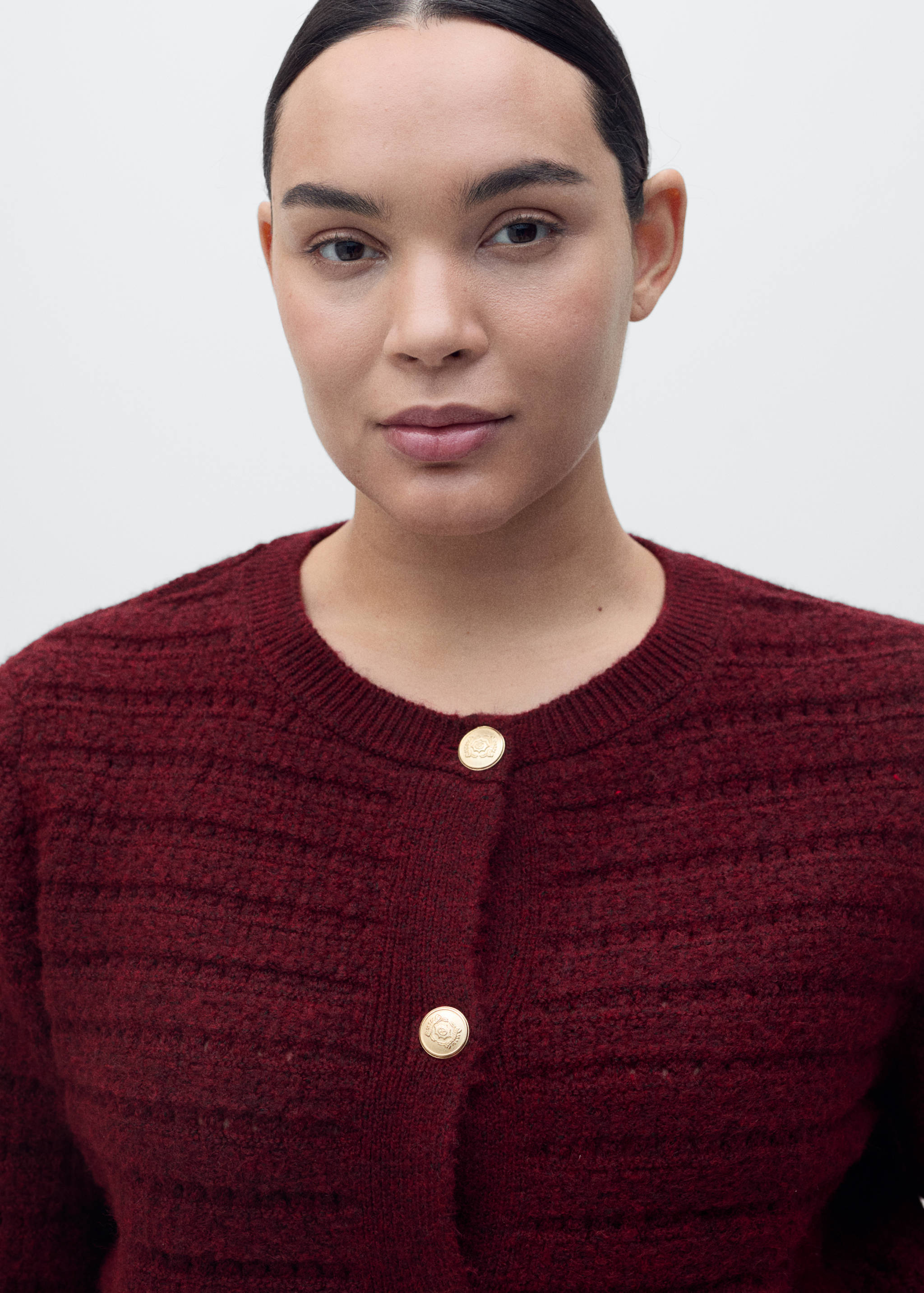 Dzianinowy kardigan z ażurowymi detalami - Szczegóły artykułu 4