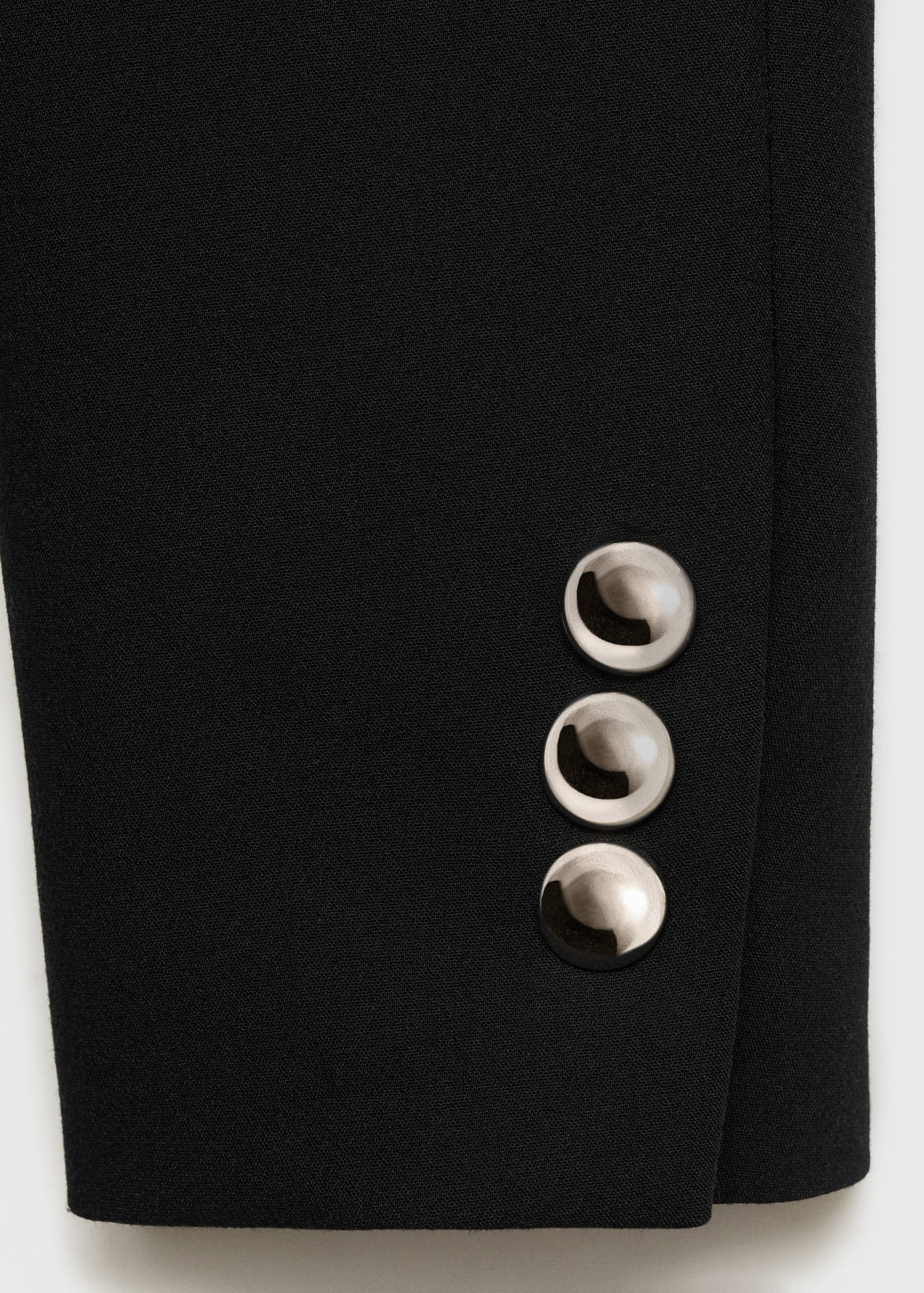 Jacket with jewel-button strip collar - Details of the article 0