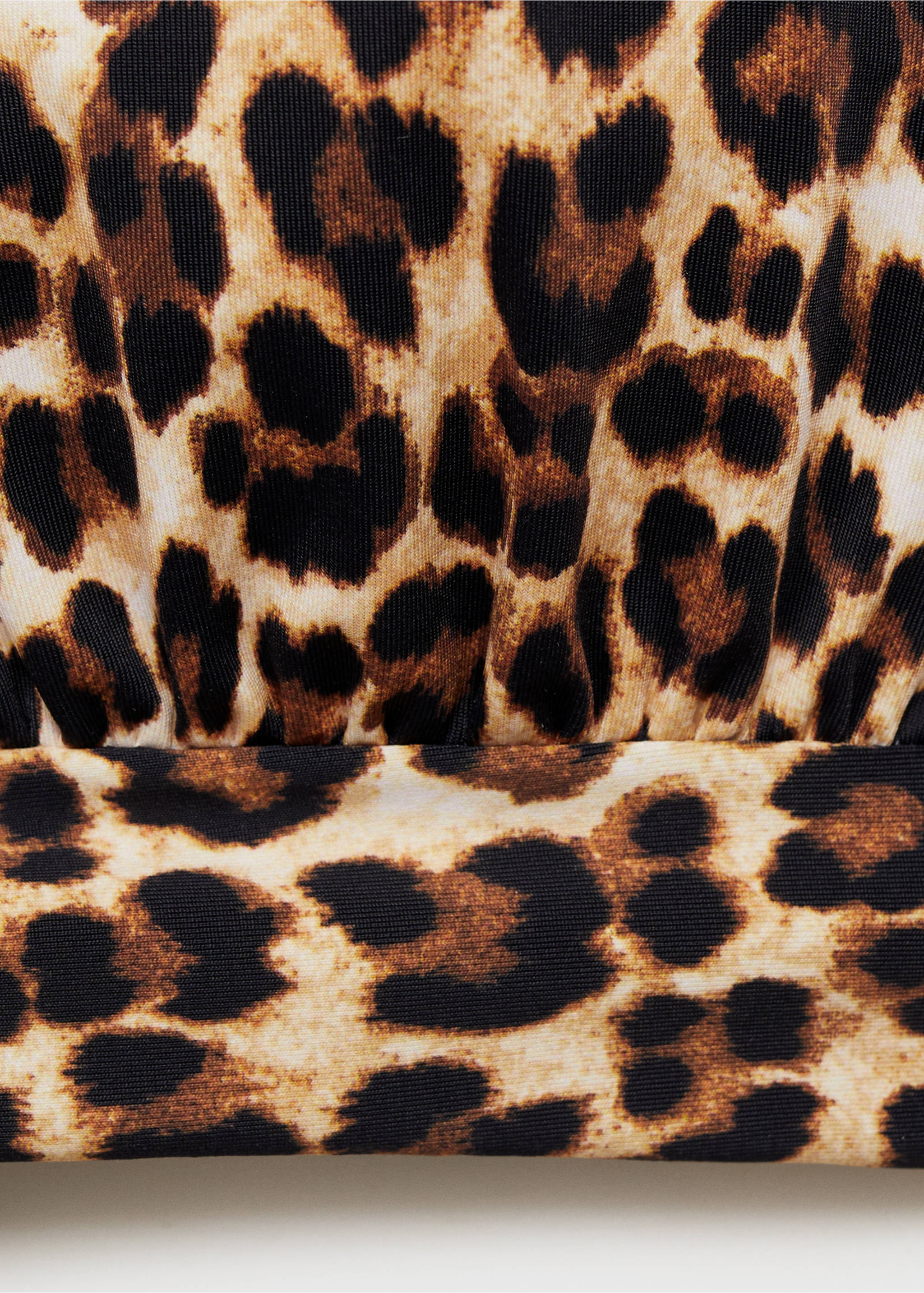 Animal-print bikini top - Details of the article 8, Brown. Ref: 87014393-00.