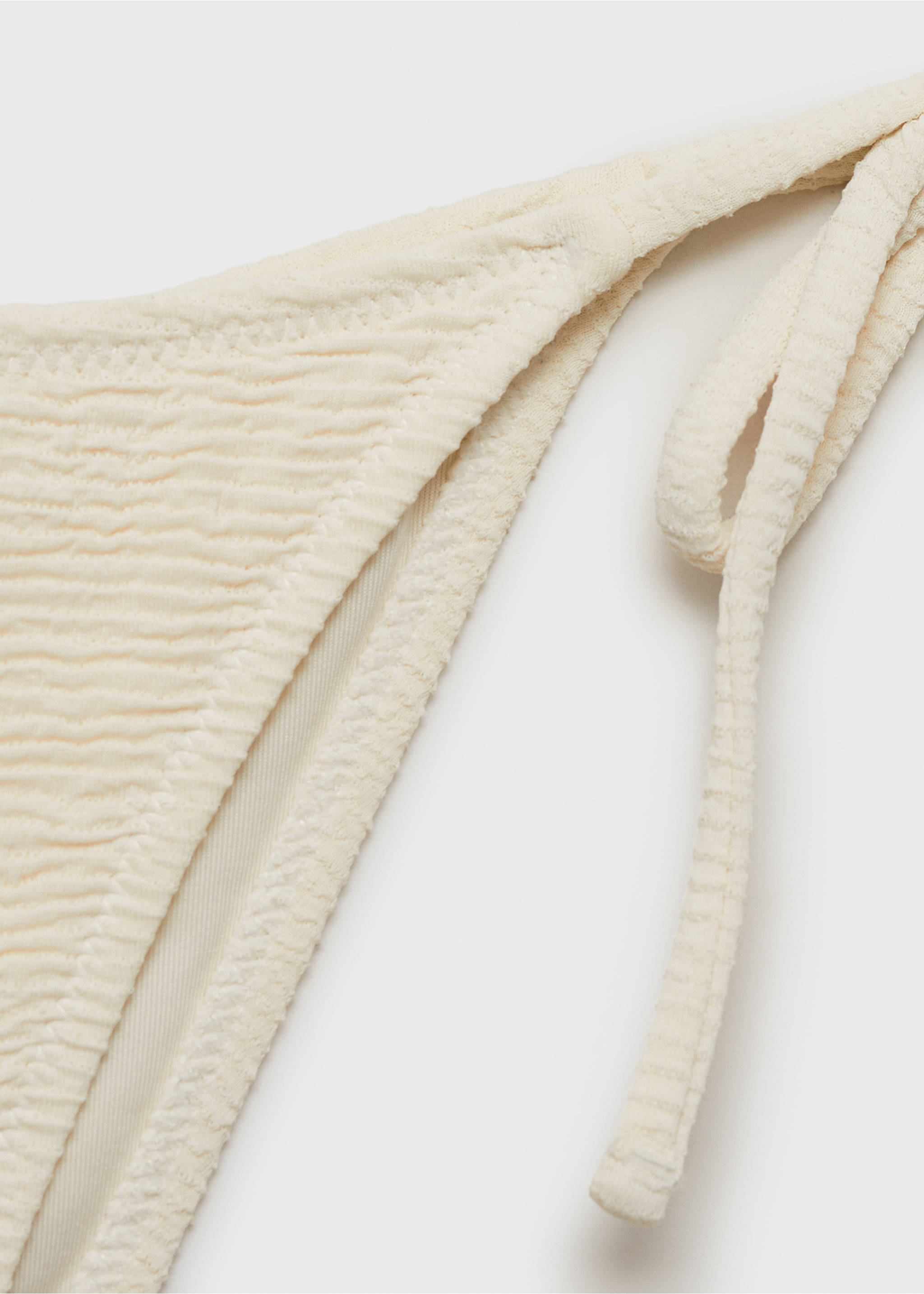 Bikini bottoms with bows - Details of the article 8, Ecru. Ref: 87014395-00.