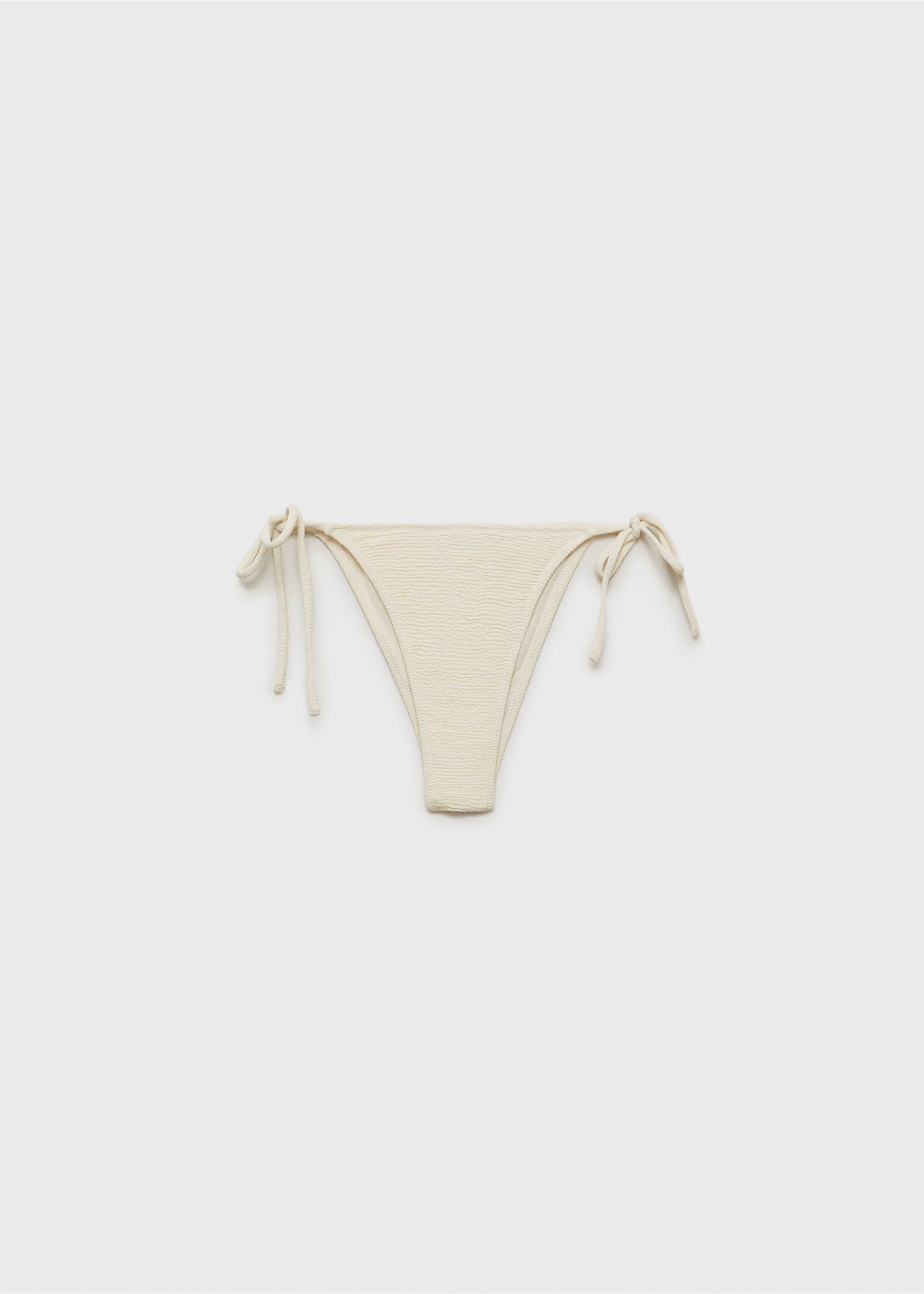 Bikini bottoms with bows - Article without model, Ecru. Ref: 87014395-00.