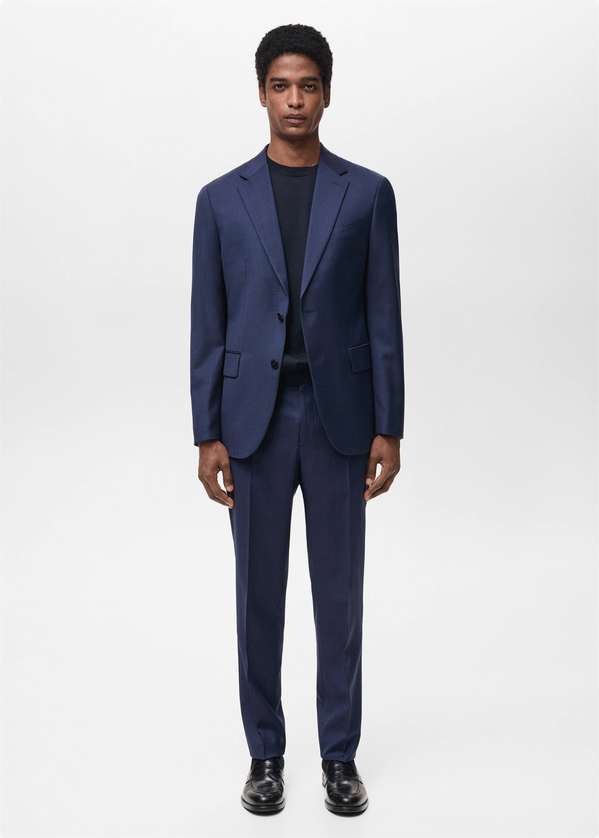 Turin 100% virgin wool suit trousers - General plane