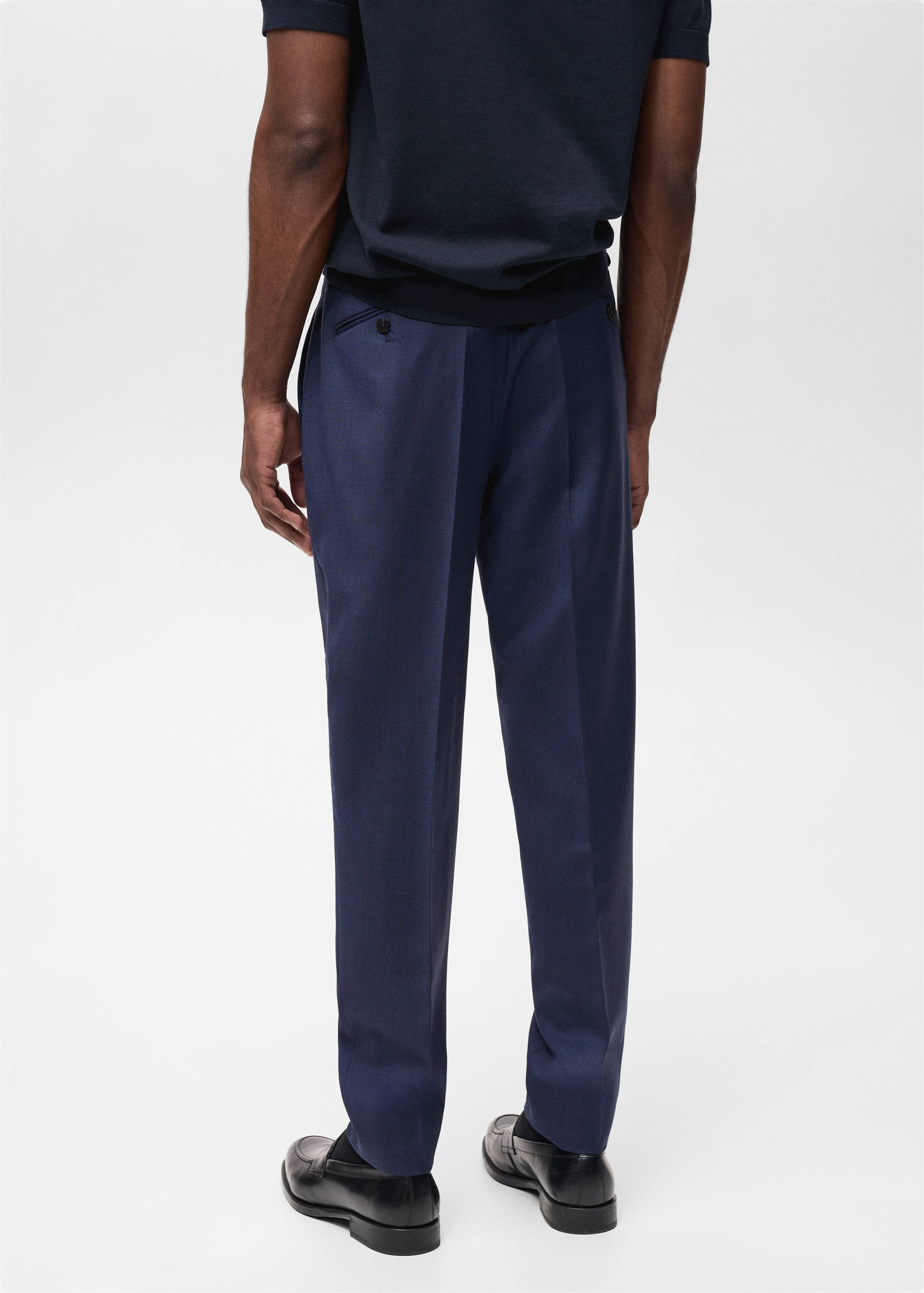 Turin 100% virgin wool suit trousers - Reverse of the article